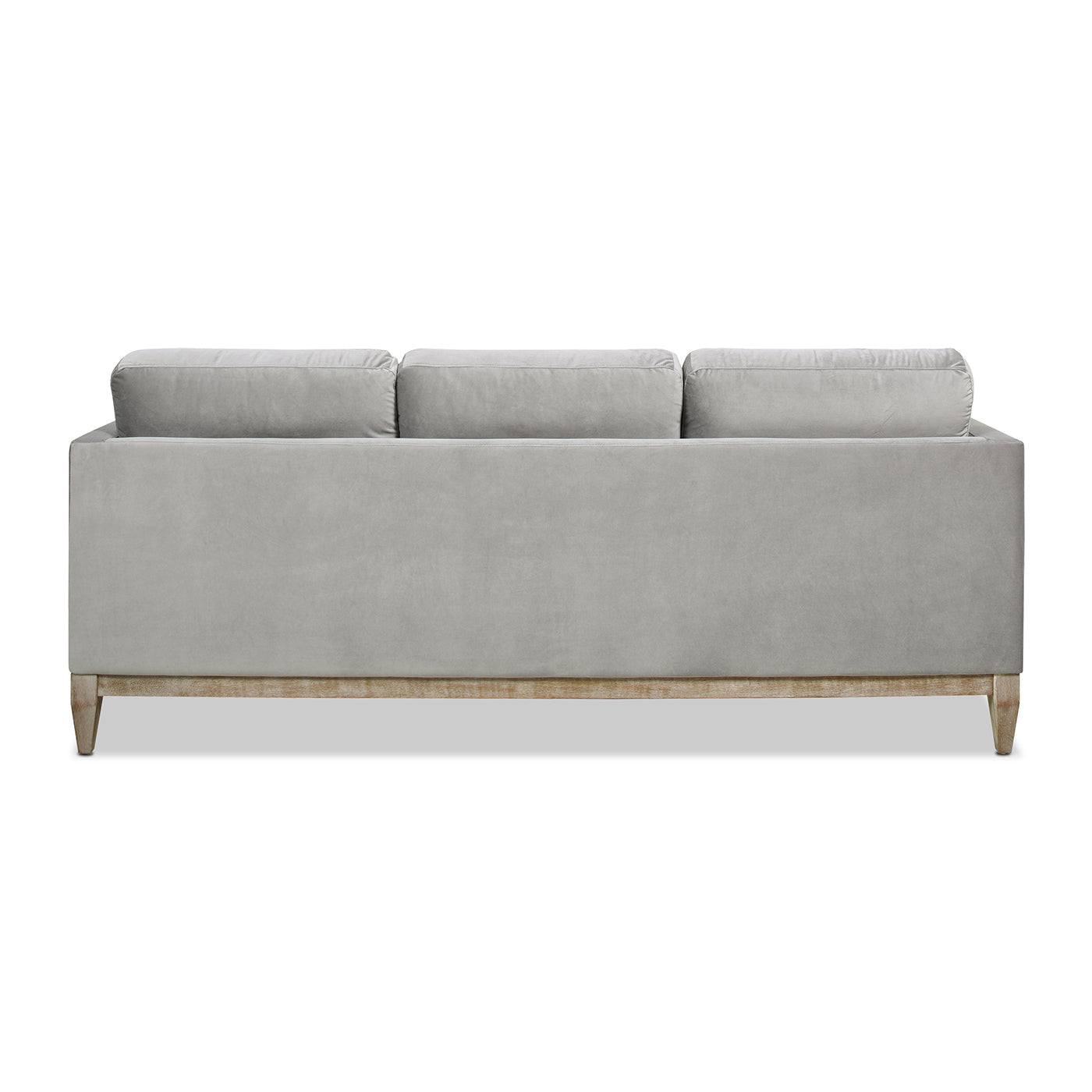 Knox 84" modern farmhouse sofa, opal grey velvet