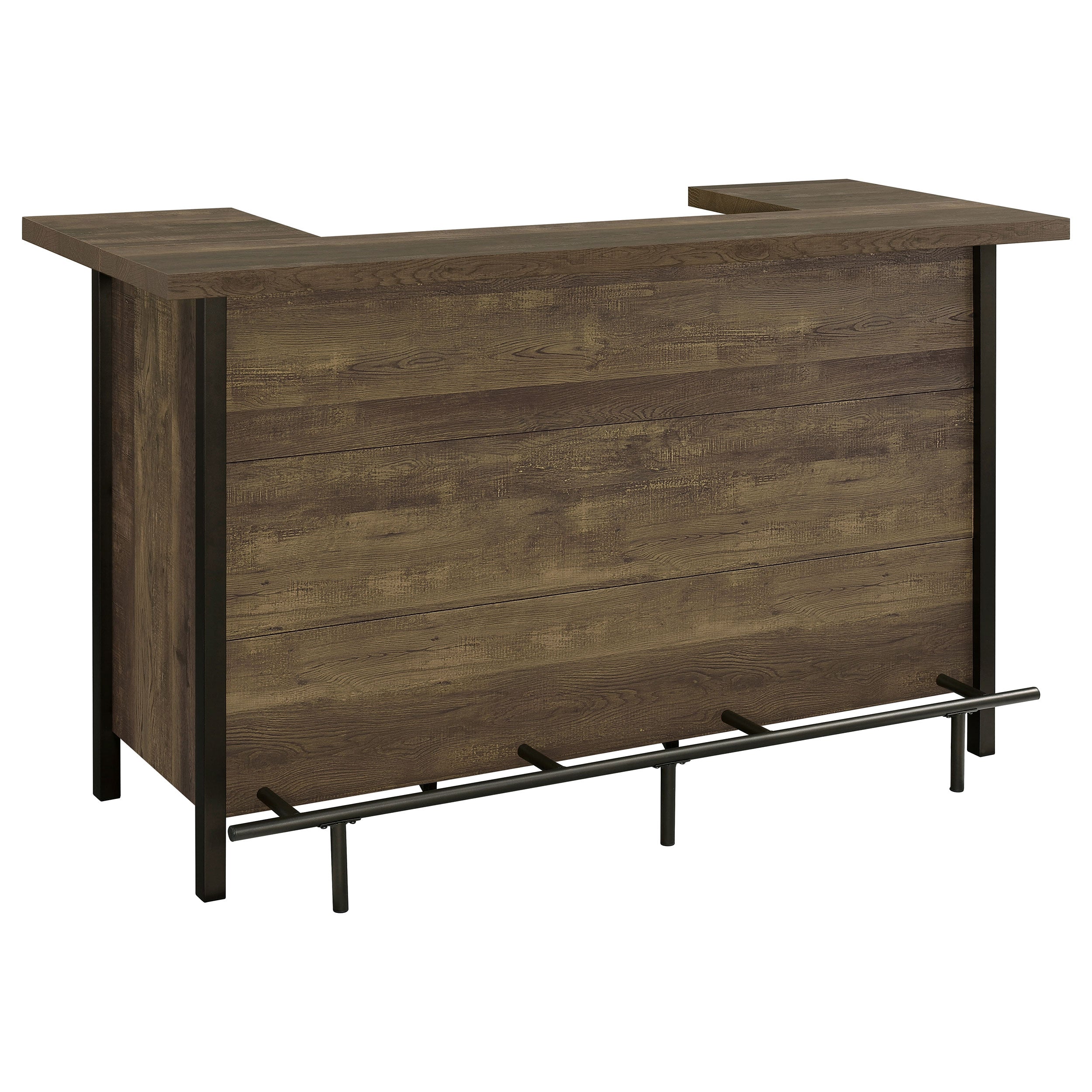Bellemore Freestanding Home Bar Wine Cabinet Rustic Oak-CoasterEssence
