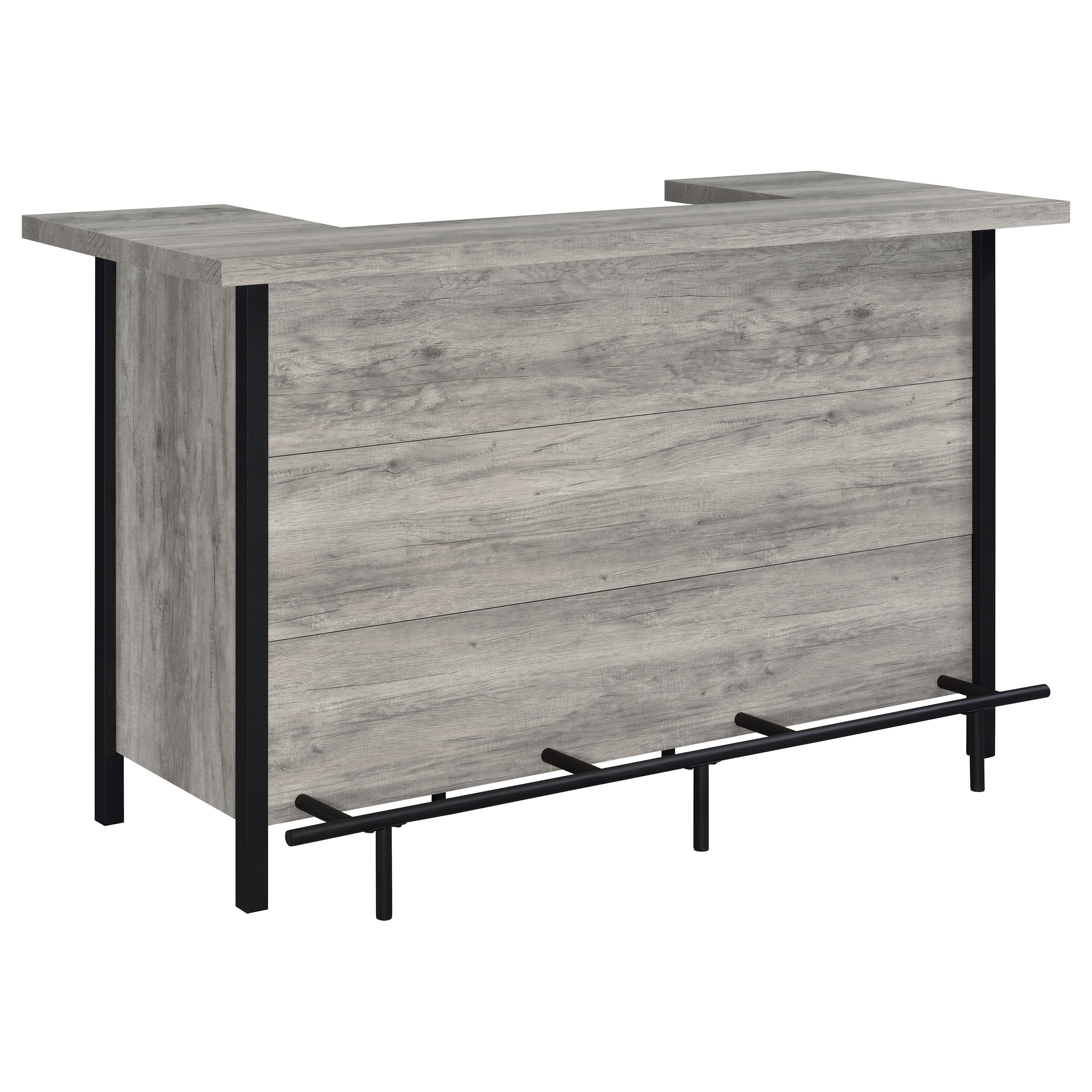 Bellemore Freestanding Home Bar Wine Cabinet Grey Driftwood-CoasterEssence