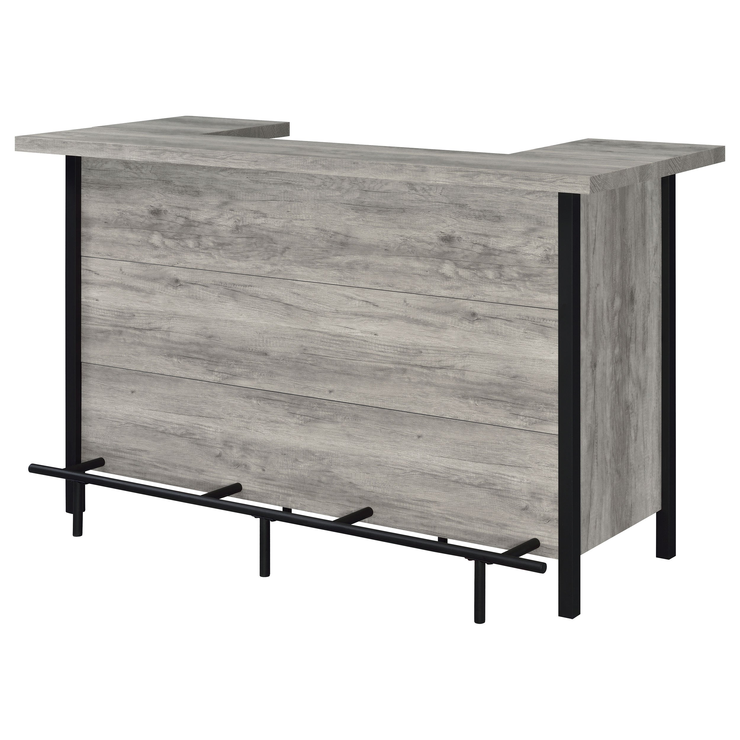 Bellemore Freestanding Home Bar Wine Cabinet Grey Driftwood-CoasterEssence