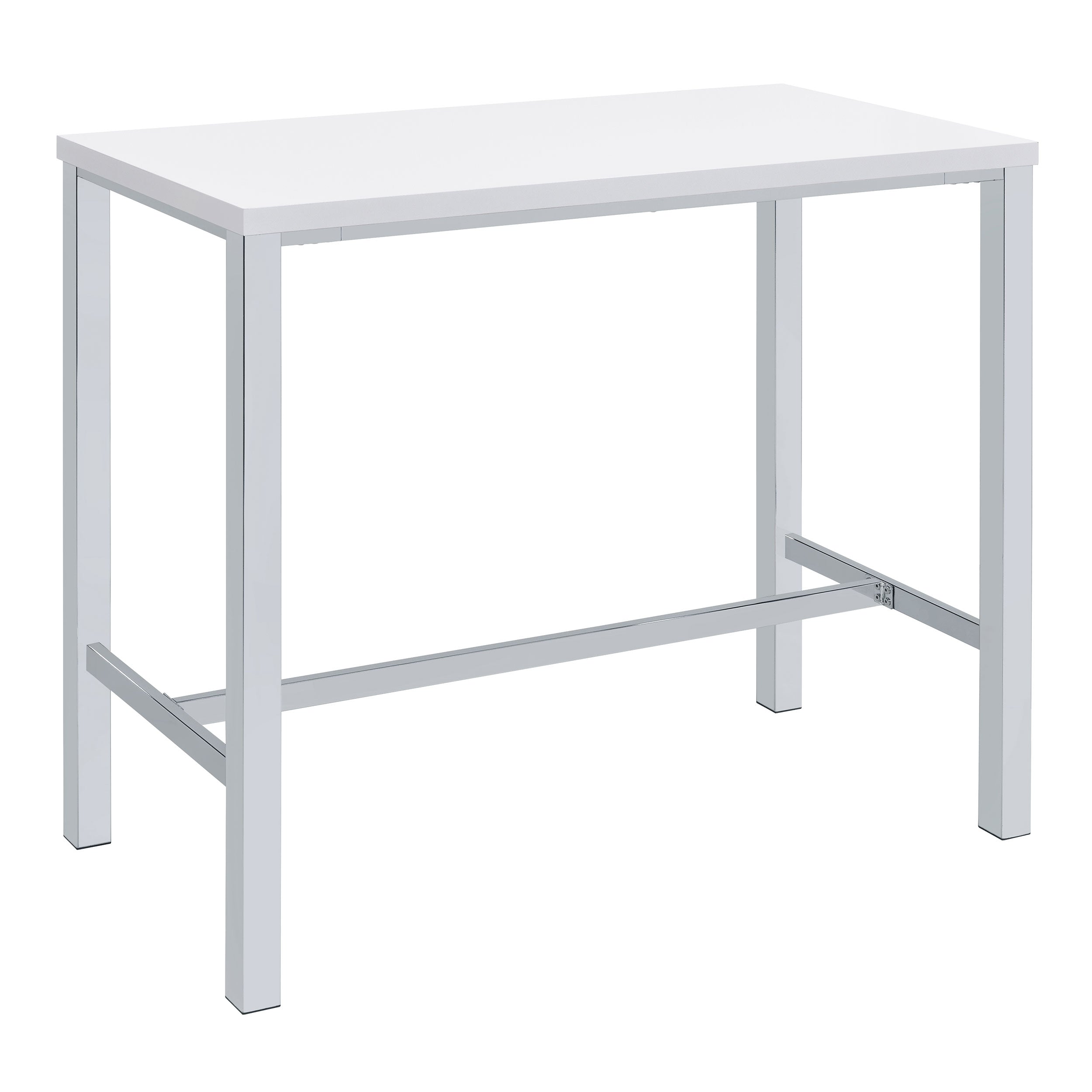 Natividad 5-piece Pub Height Bar Table Set White High Gloss-CoasterEveryday