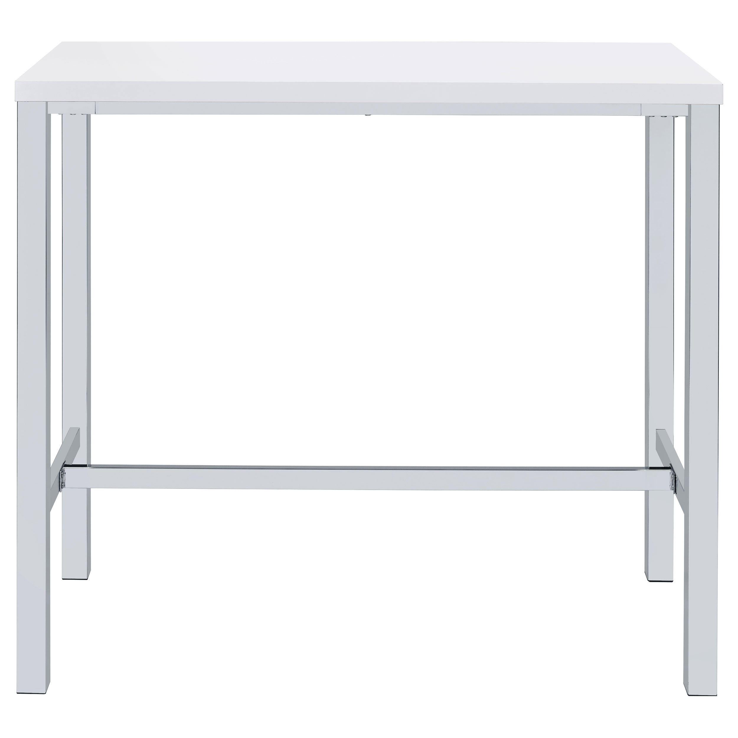 Natividad 5-piece Pub Height Bar Table Set White High Gloss-CoasterEveryday