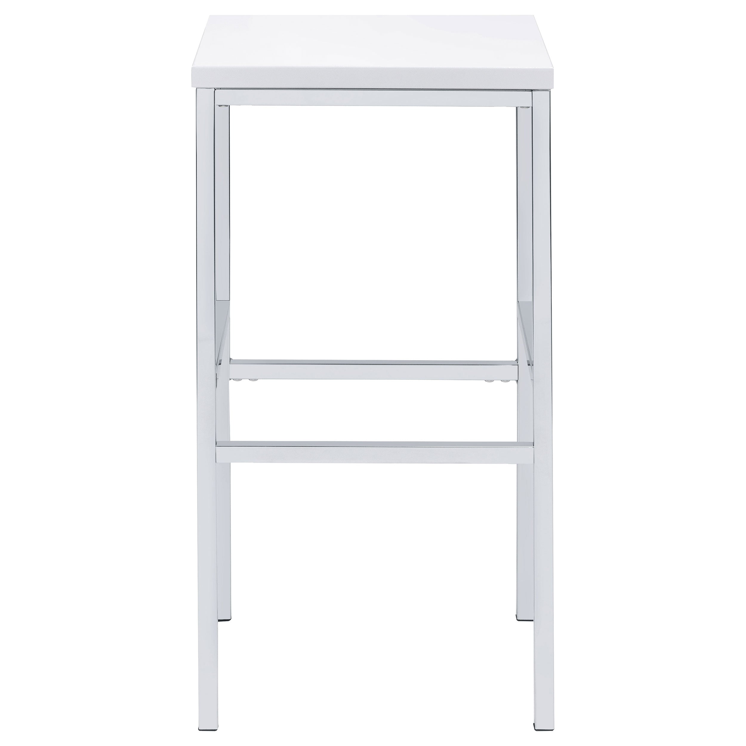 Natividad 5-piece Pub Height Bar Table Set White High Gloss-CoasterEveryday