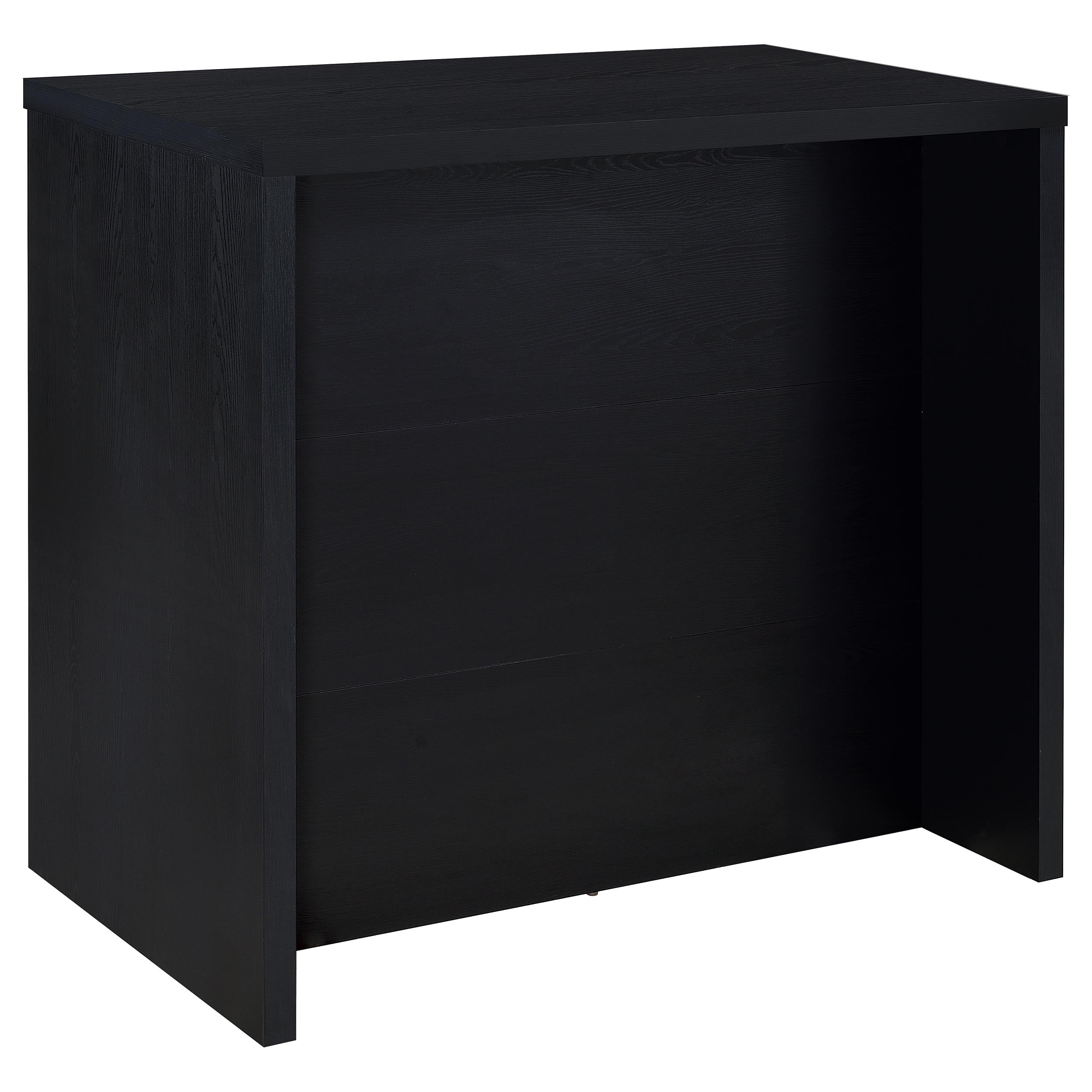 Topanga Engineered Wood Freestanding Home Bar Black-