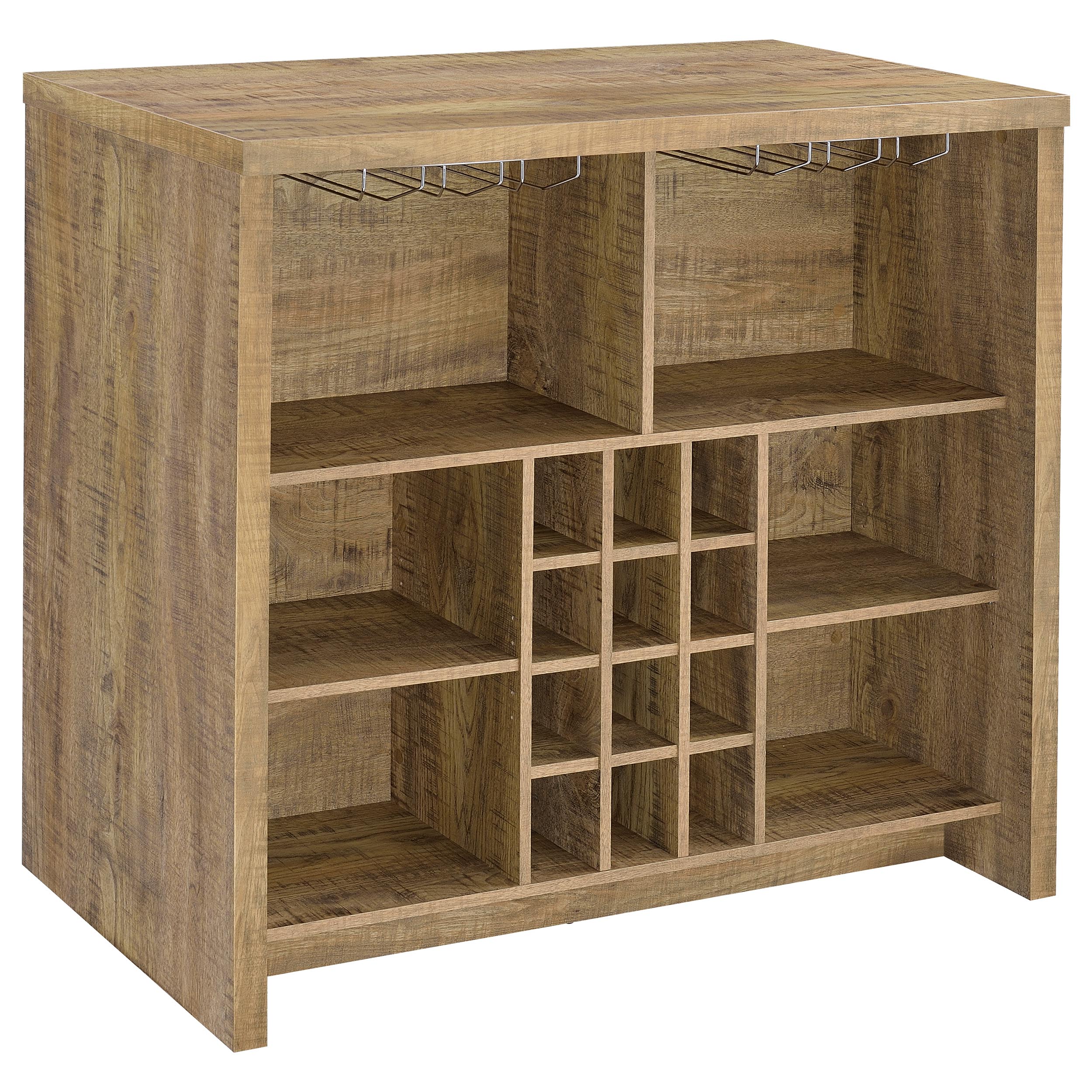 Topanga Engineered Wood Freestanding Home Bar Mango-