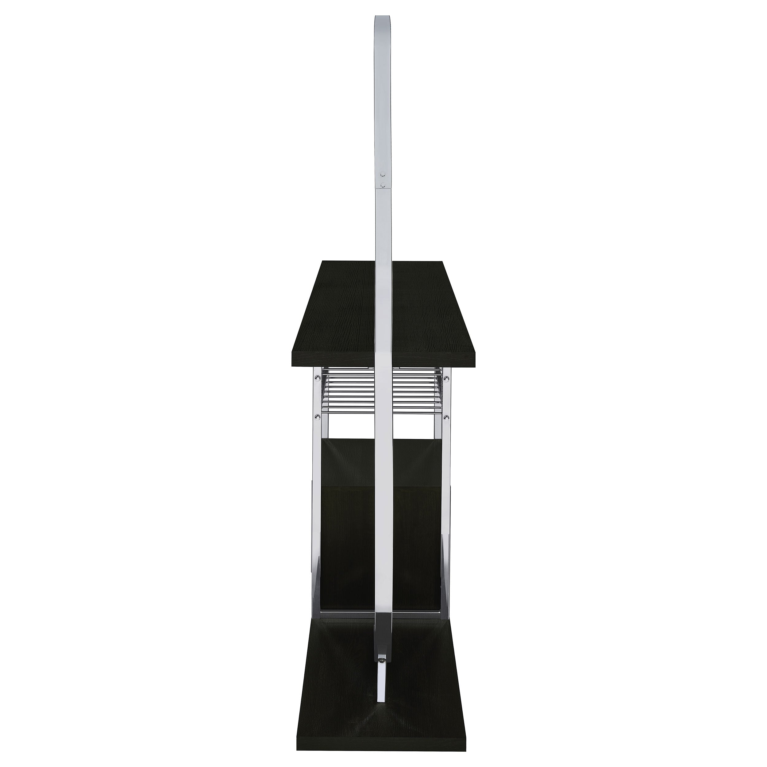 Risley 2-door Circular LED Wine Cabinet Dark Charcoal-