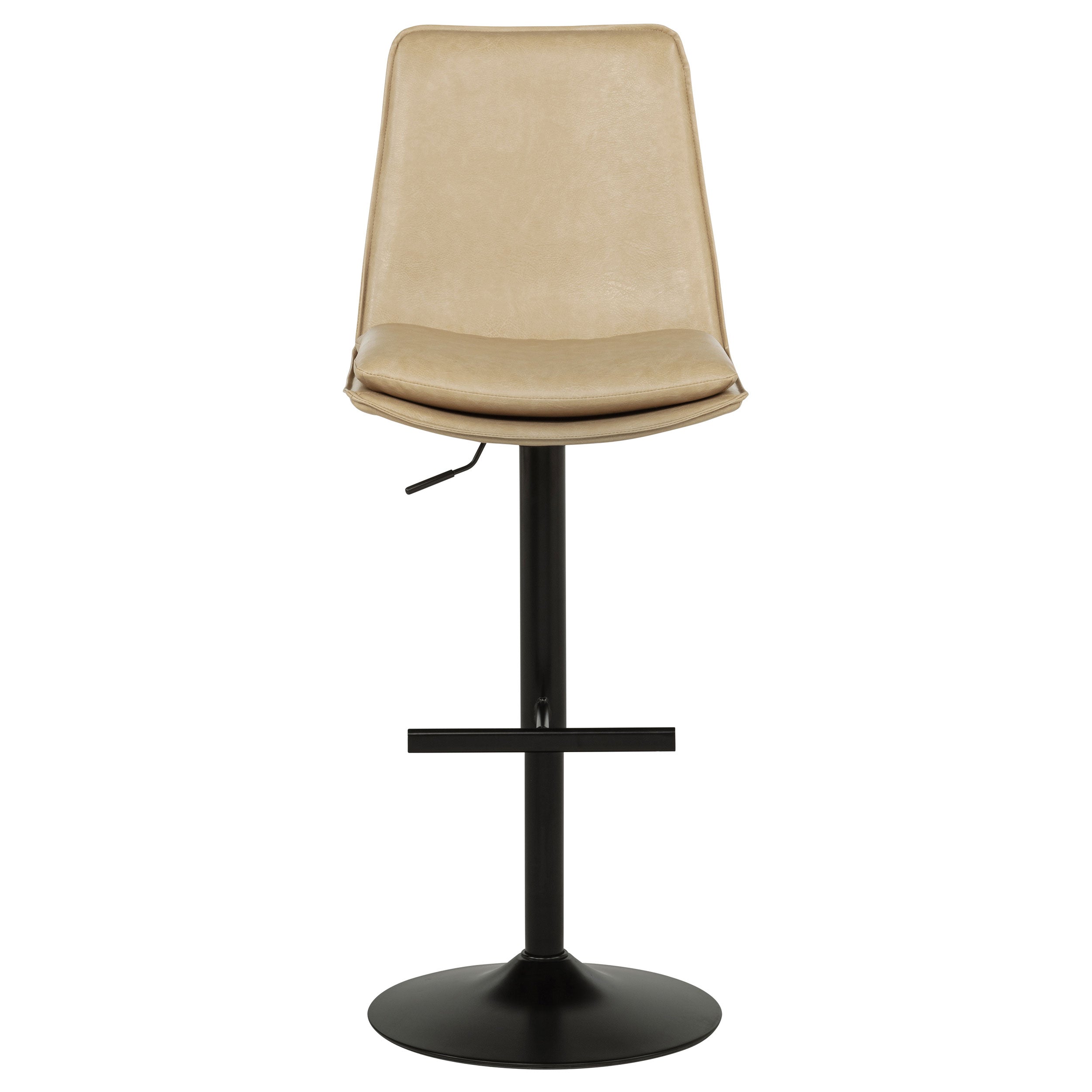 Eldridge Faux Leather Upholstered Adjustable Bar Stool Tan-