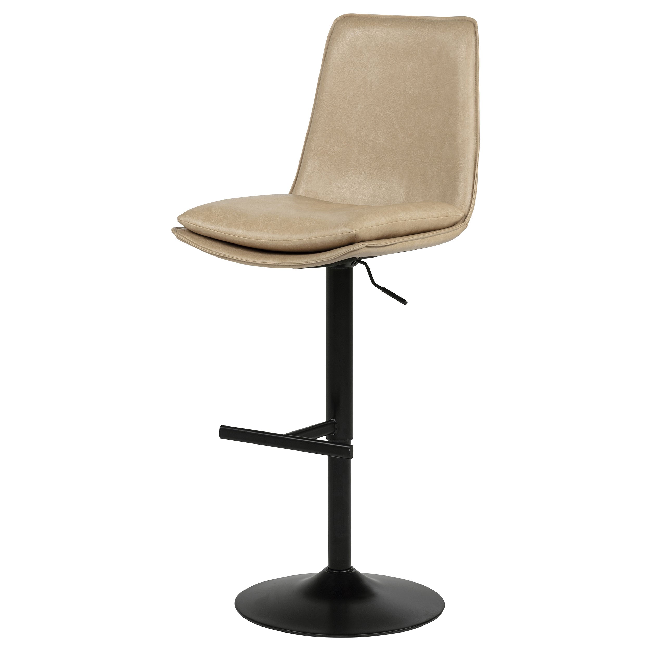 Eldridge Faux Leather Upholstered Adjustable Bar Stool Tan-