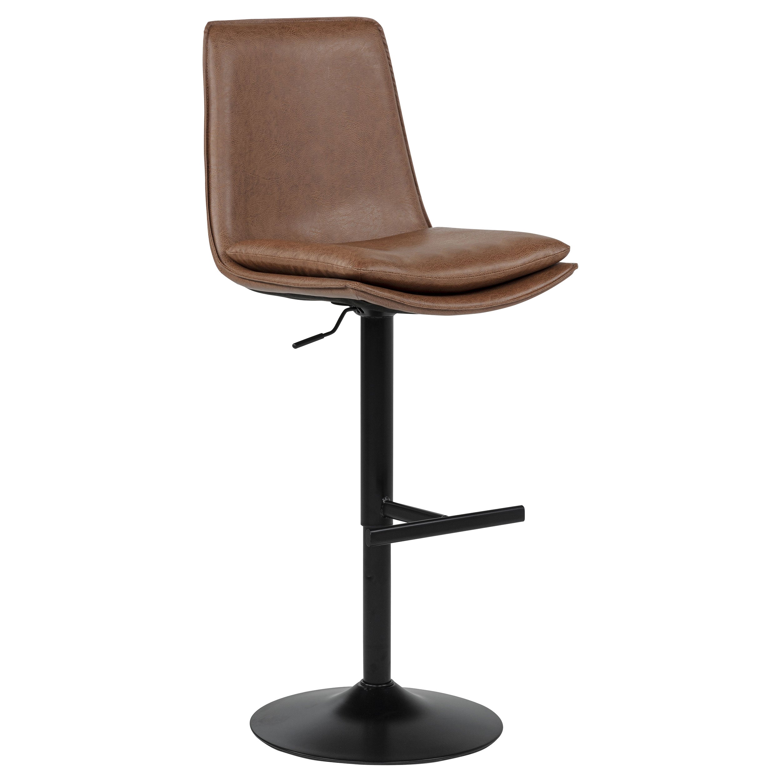 Eldridge Faux Leather Upholstered Adjustable Bar Stool Coffee-