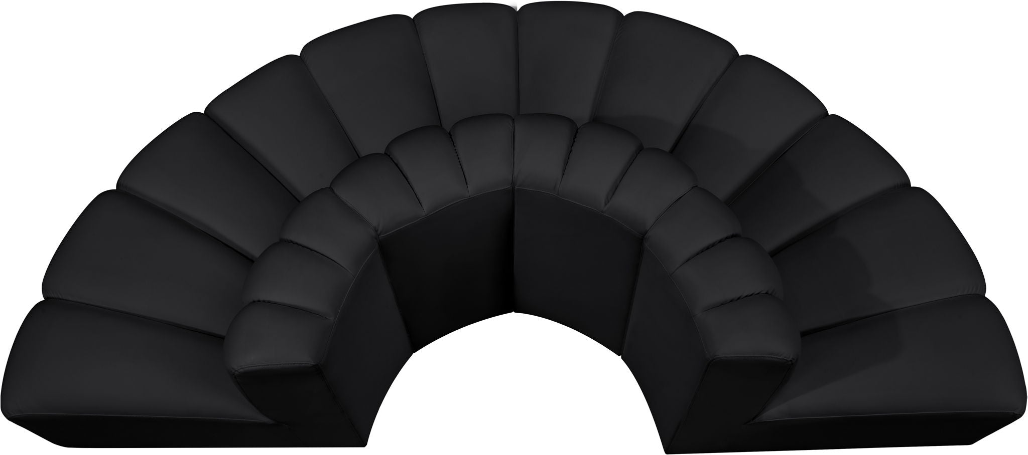 Arc - Faux Leather 4 Piece Modular Sofa