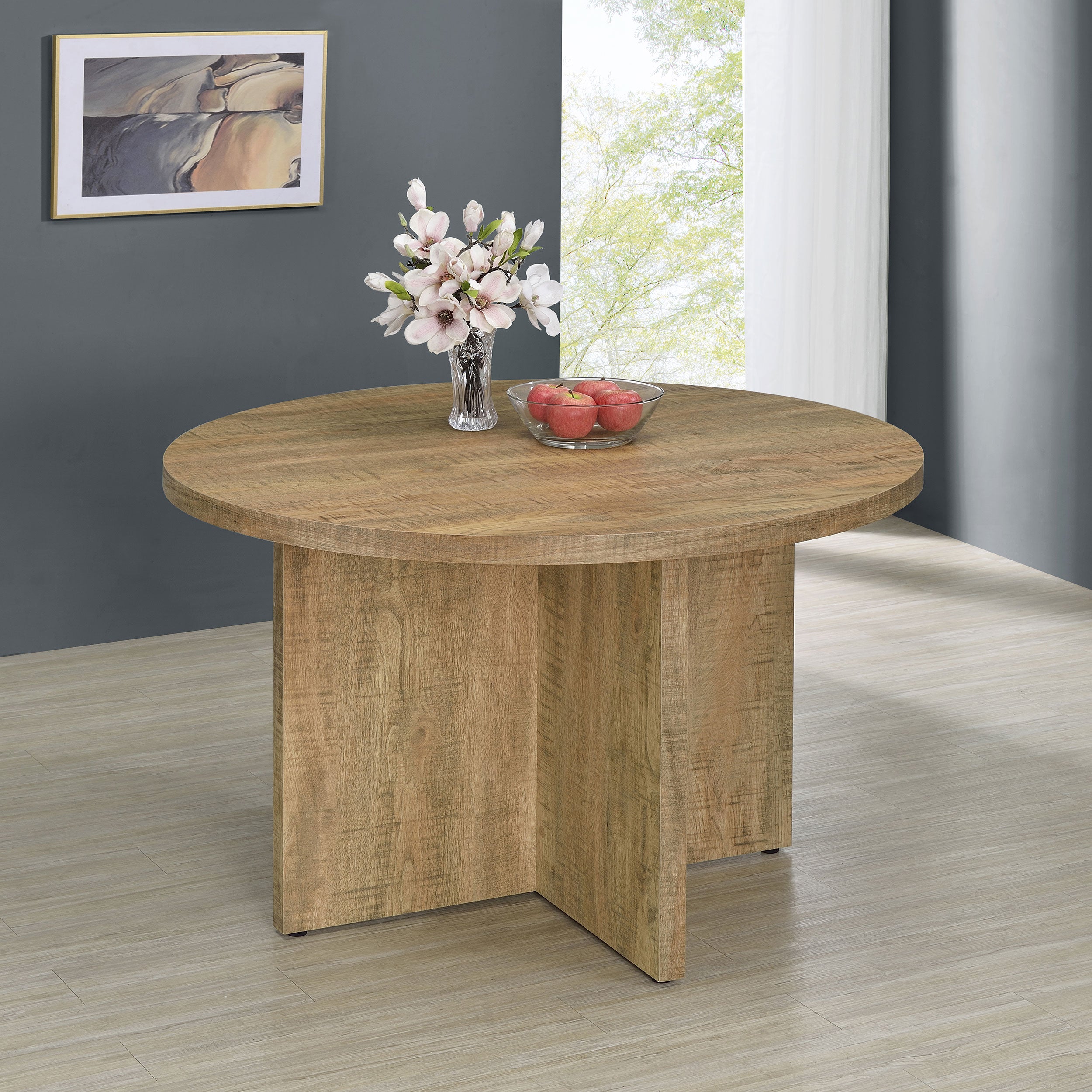 Jamestown Round 47-inch Composite Wood Dining Table Mango-CoasterEveryday