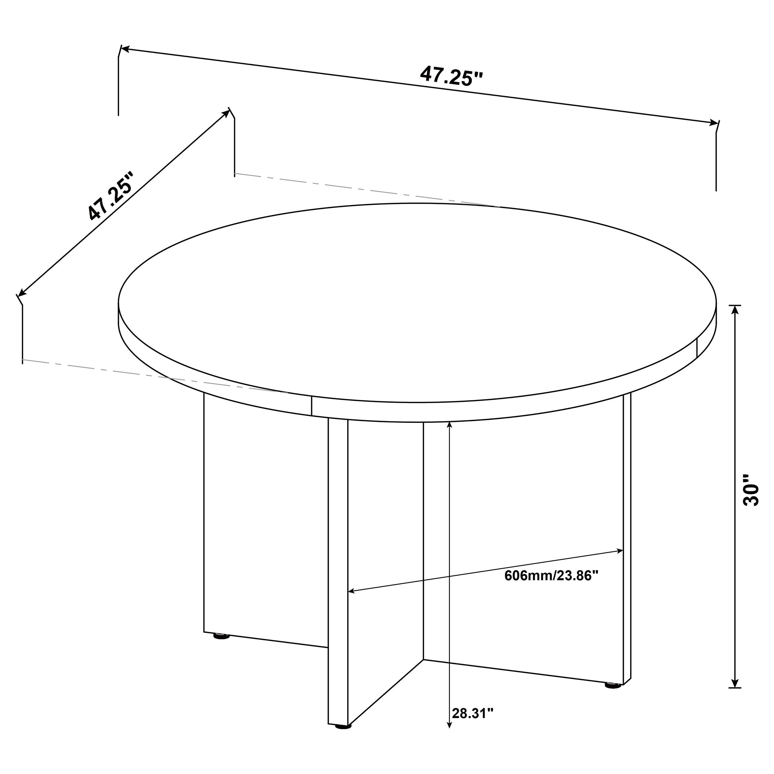 Jamestown Round 47-inch Composite Wood Dining Table Mango-CoasterEveryday