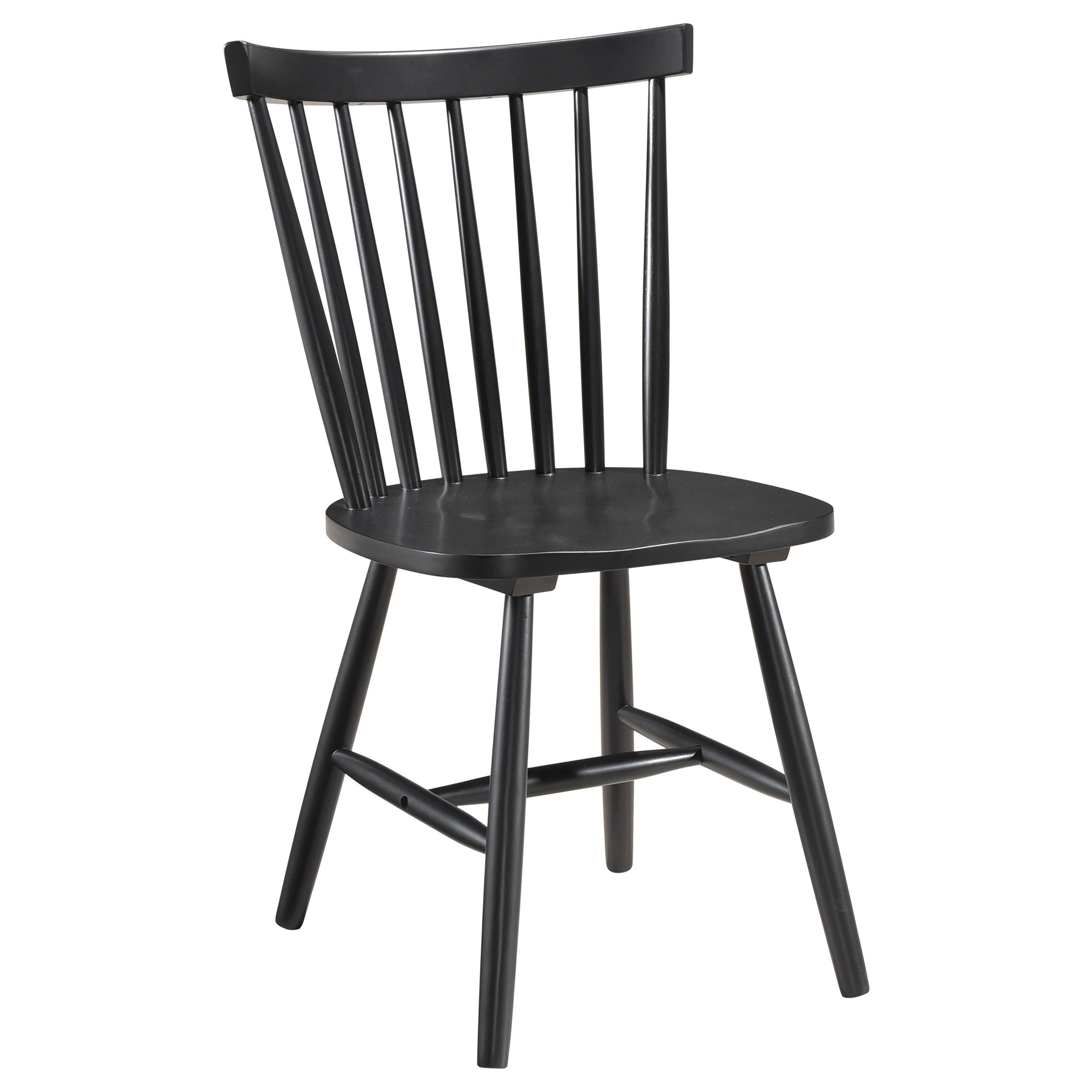 Hollyoak Windsor Wood Dining Side Chair Black (Set of 2)-