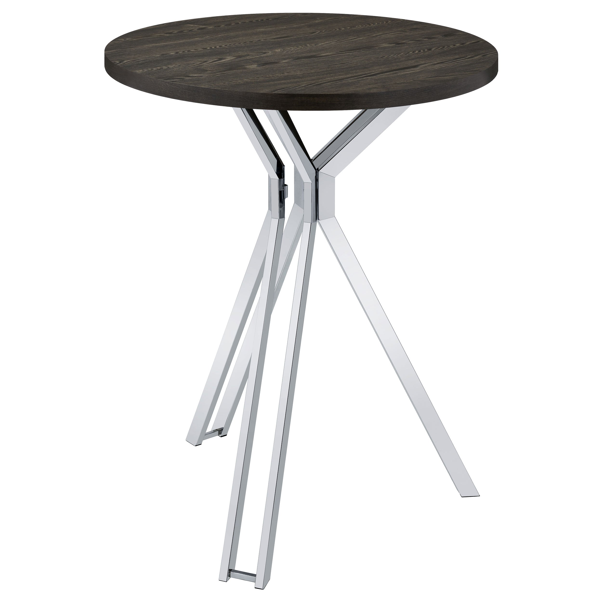 Edgerton Round 35-inch Pub Height Bistro Bar Table Dark Oak-CoasterEssence