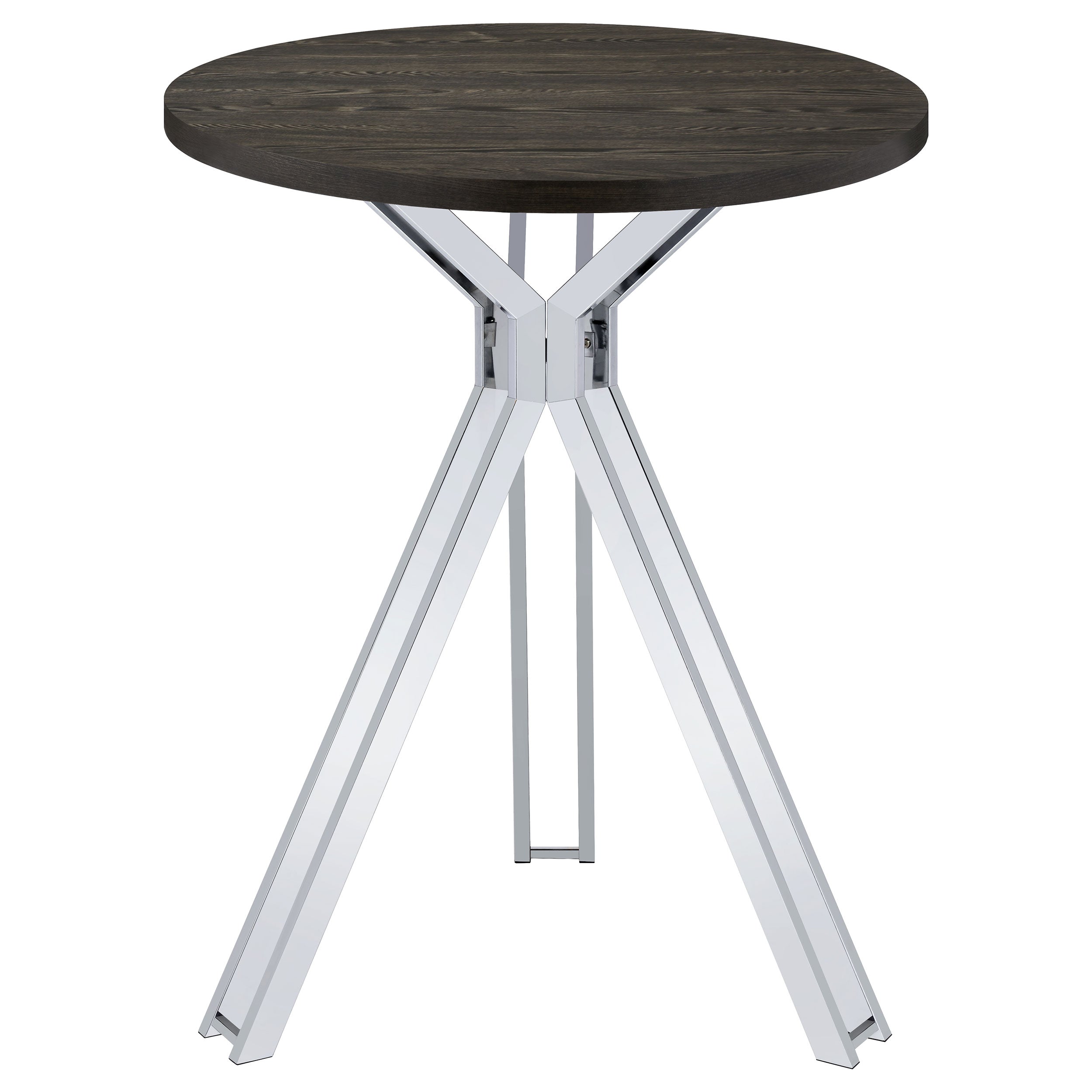 Edgerton Round 35-inch Pub Height Bistro Bar Table Dark Oak-CoasterEssence