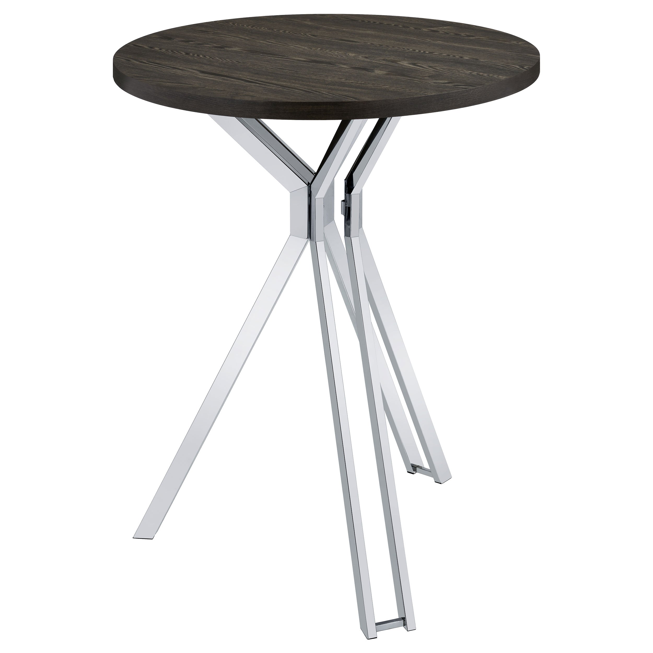 Edgerton Round 35-inch Pub Height Bistro Bar Table Dark Oak-CoasterEssence