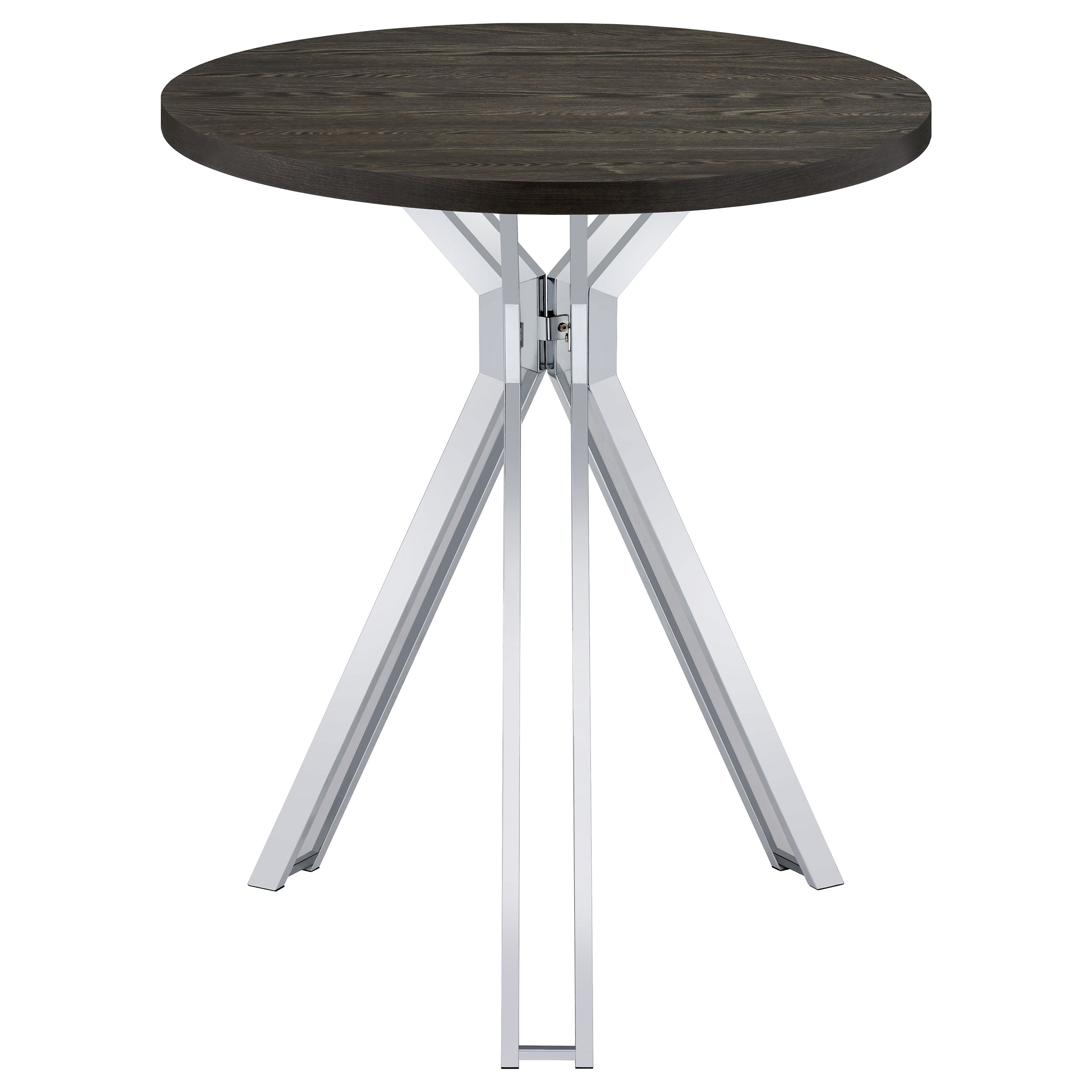 Edgerton Round 35-inch Pub Height Bistro Bar Table Dark Oak-CoasterEssence