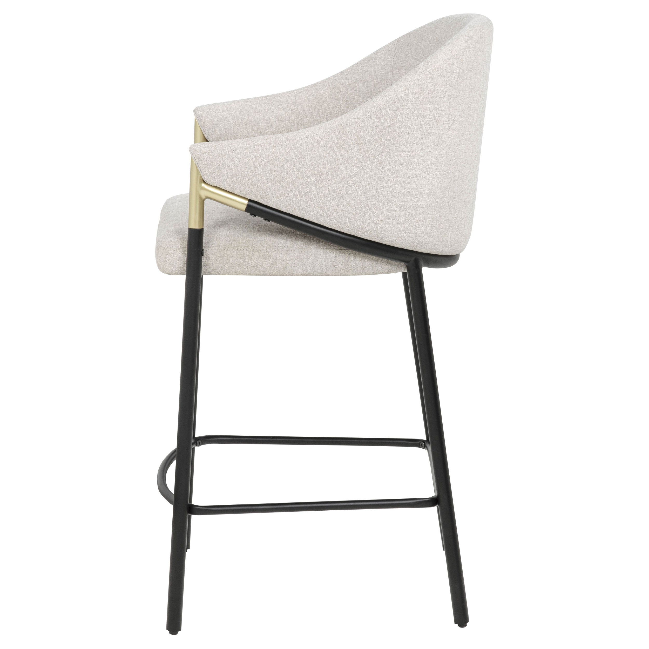 Chadwick Fabric Upholstered Counter Height Chair Beige (Set of 2)-