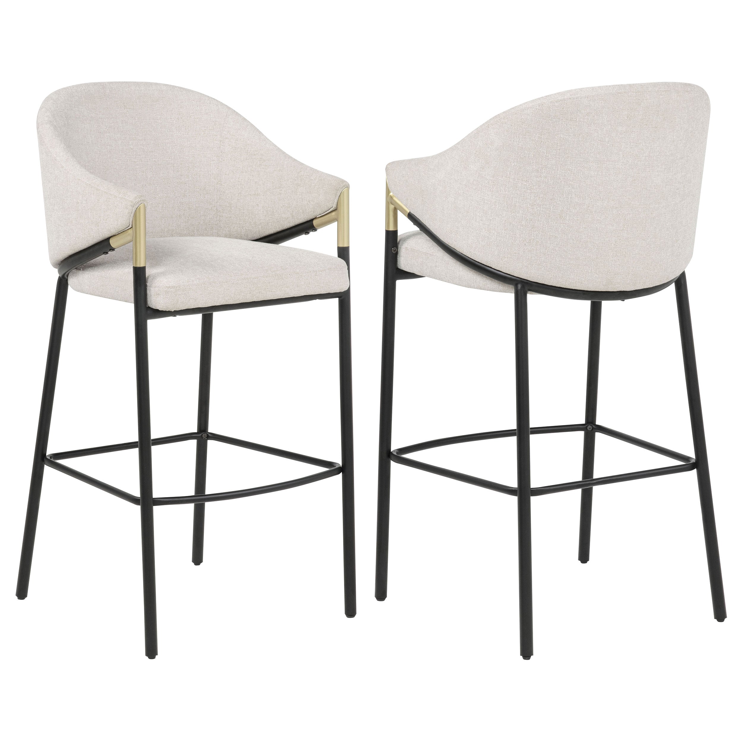 Chadwick Fabric Upholstered Bar Chair Beige (Set of 2)-