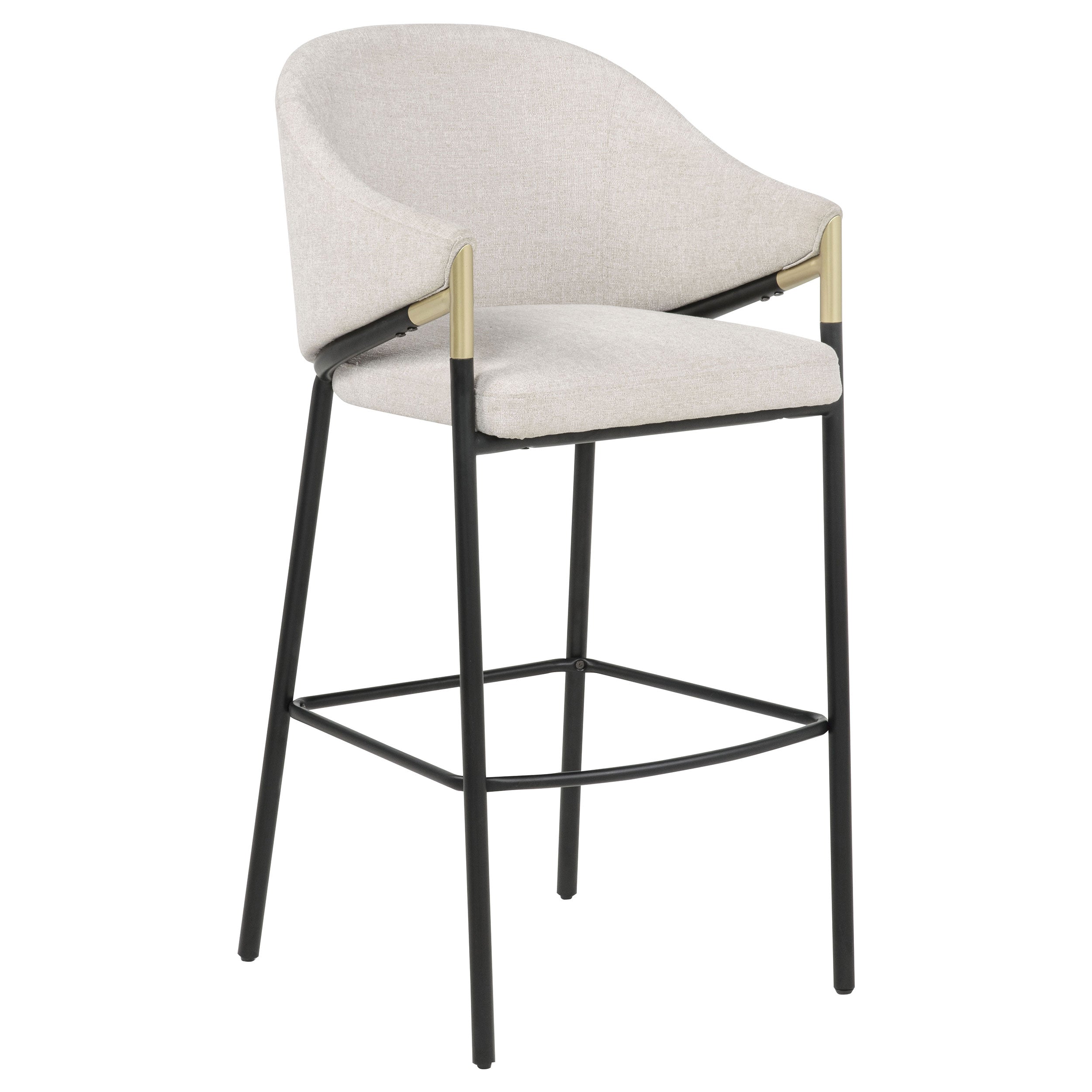 Chadwick Fabric Upholstered Bar Chair Beige (Set of 2)-