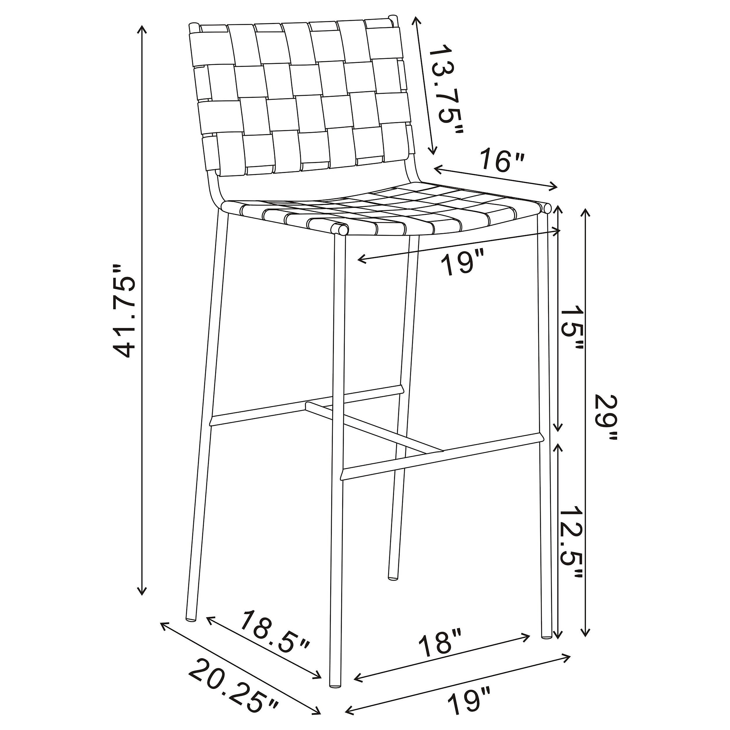 Adelaide Upholstered Pub Height Bar Stool Brown and Chrome-CoasterEssence