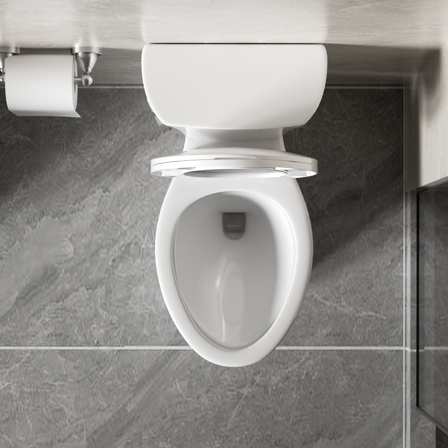 Gloss 2 Piece Toilet With 1.28 Gpf Tornado Flush, Rimless Bowl, Soft Closing Seat - Gloss White