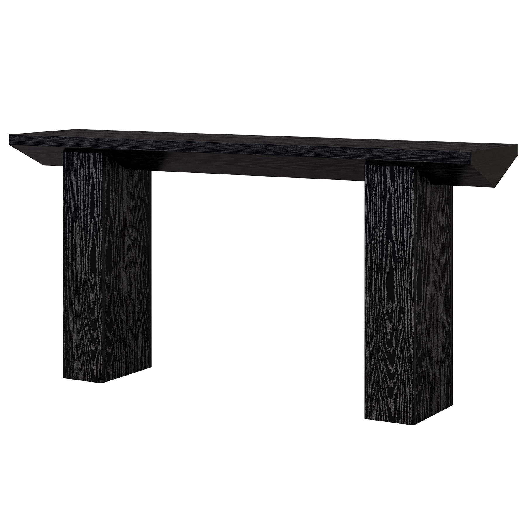 Extra Long Narrow Console Table For Entryway & Hallway - Black / White Print