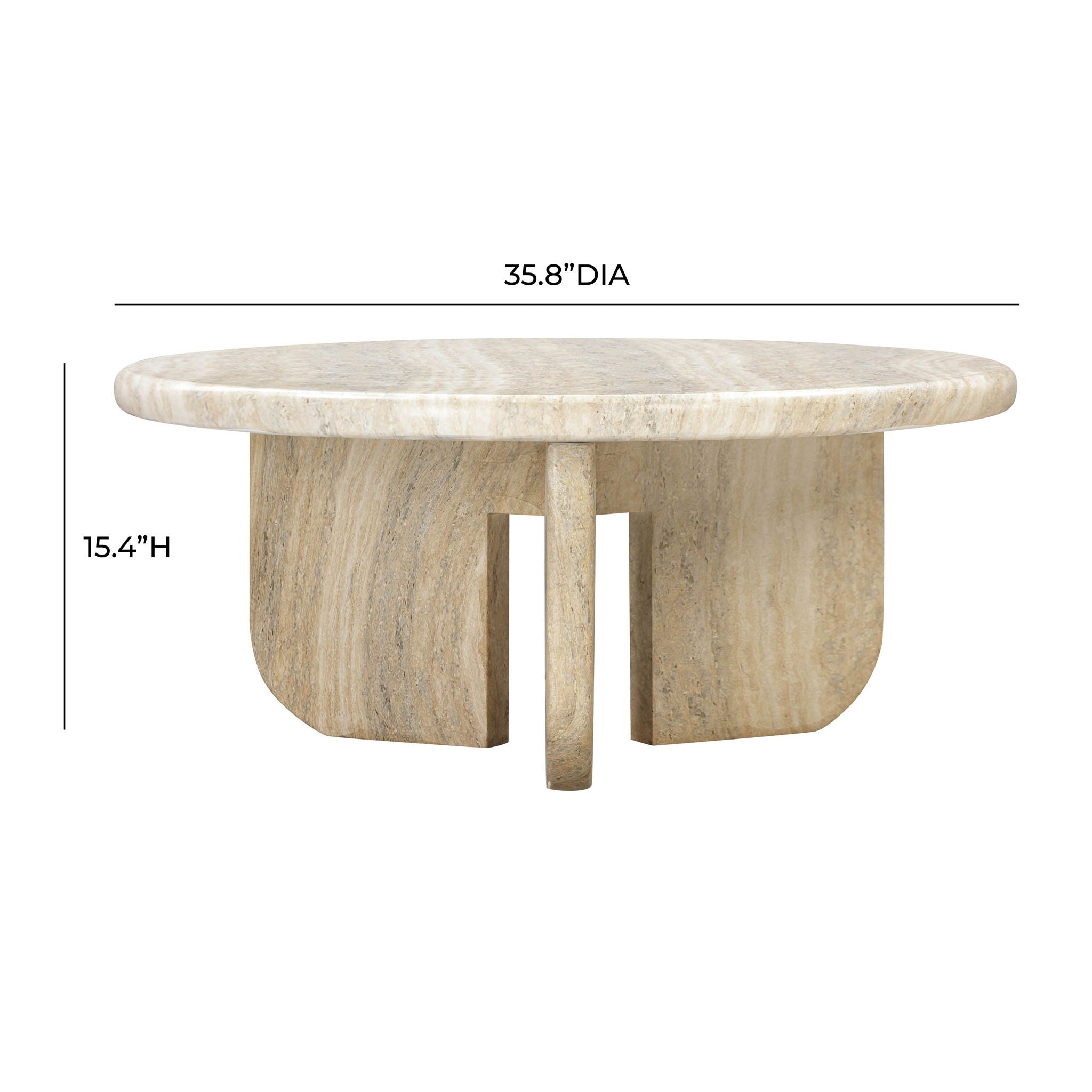 Patrizia - Concrete Round Coffee Table - Natural