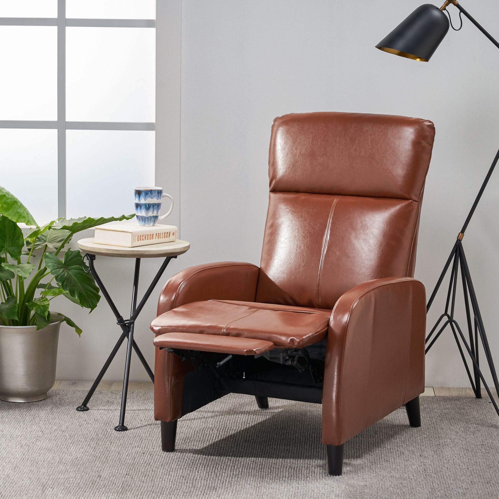 Wide Push Back Standard Recliner - Hazelnut
