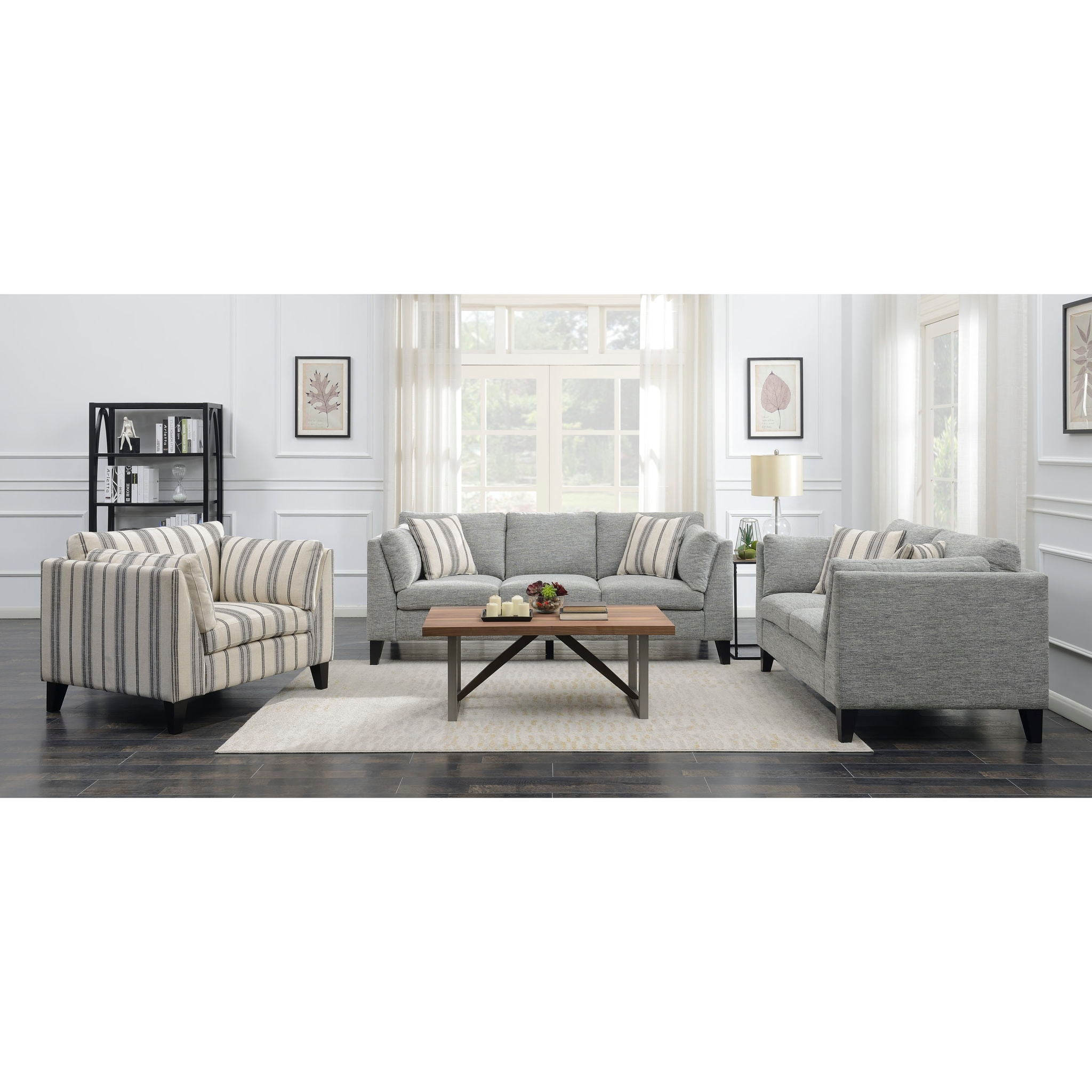Loveseat Sofa With Upholstery - Gray