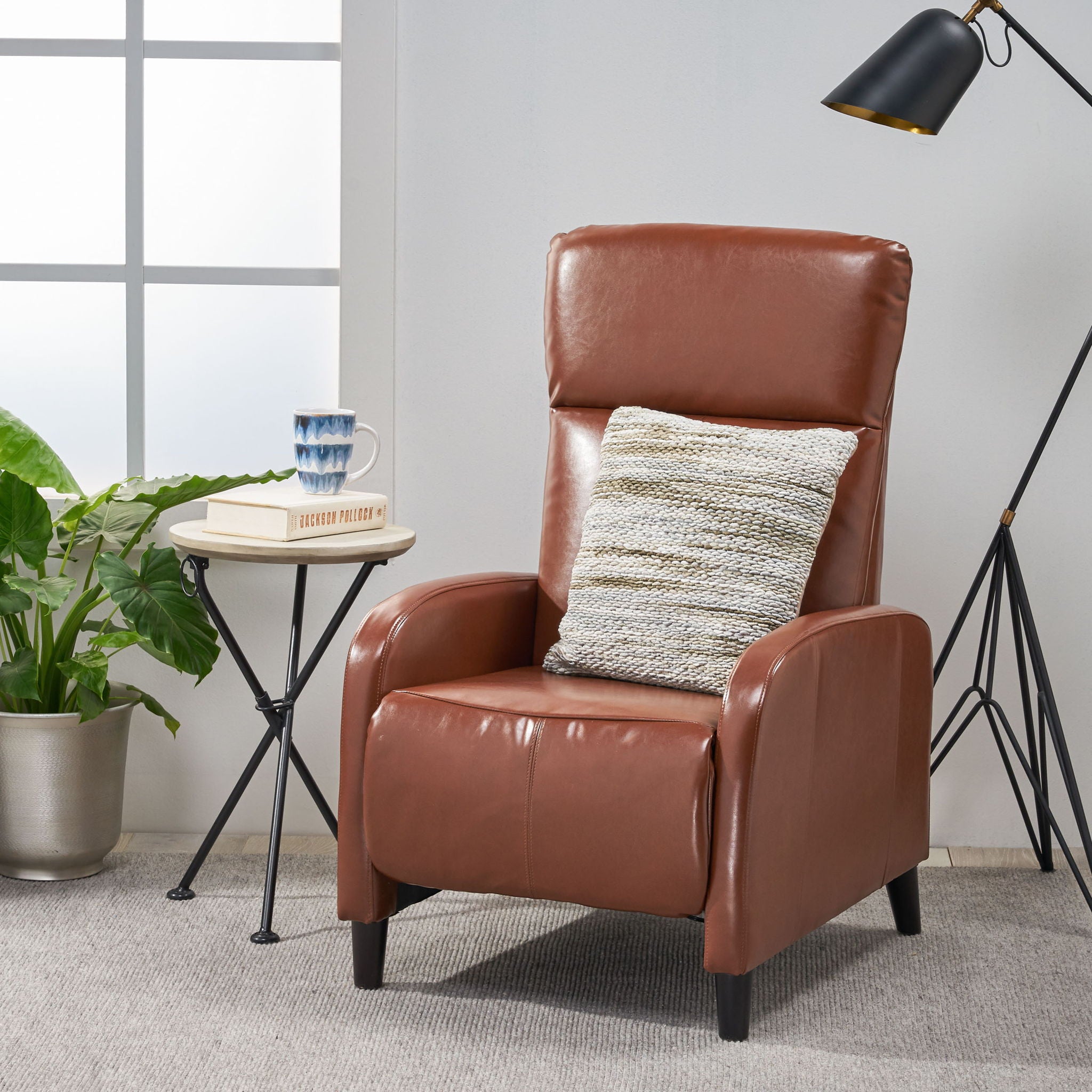 Wide Push Back Standard Recliner - Hazelnut