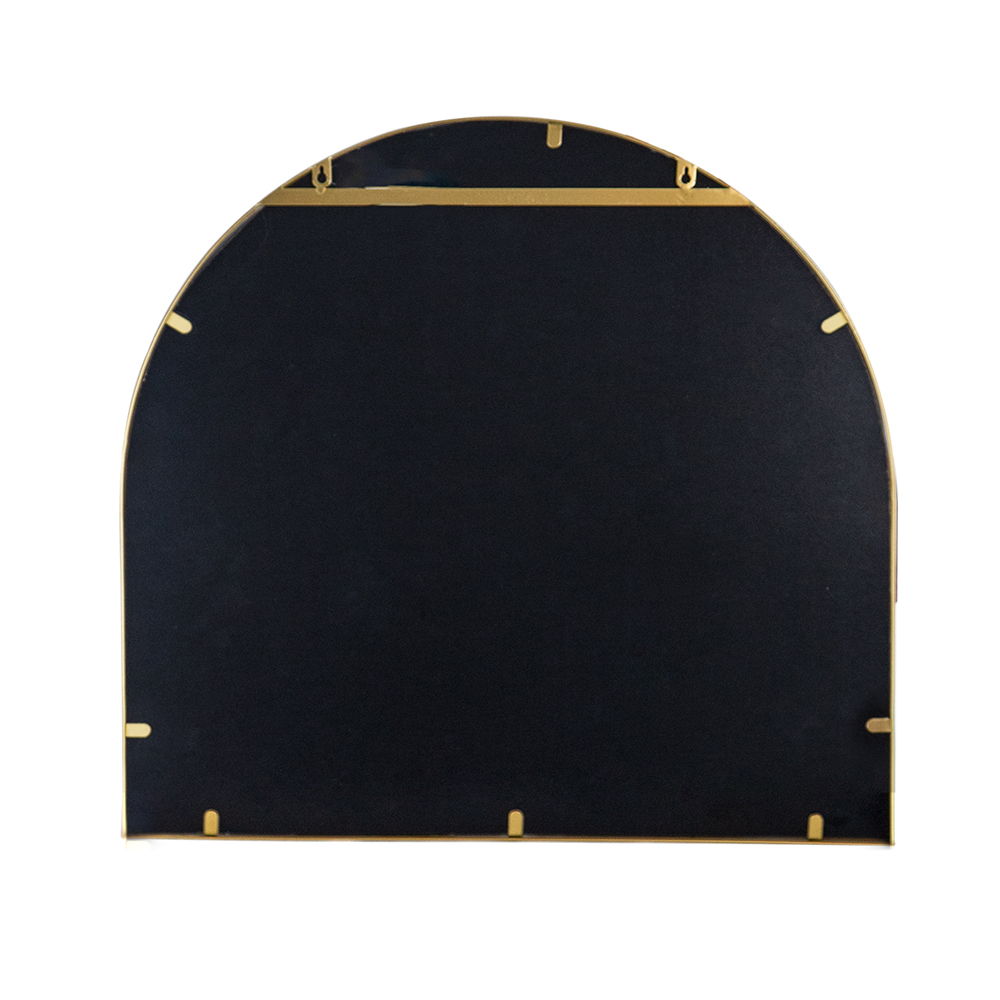 Arched Mirror With Metal Frame, Wall Mirror For Living Room Bedroom Entryway