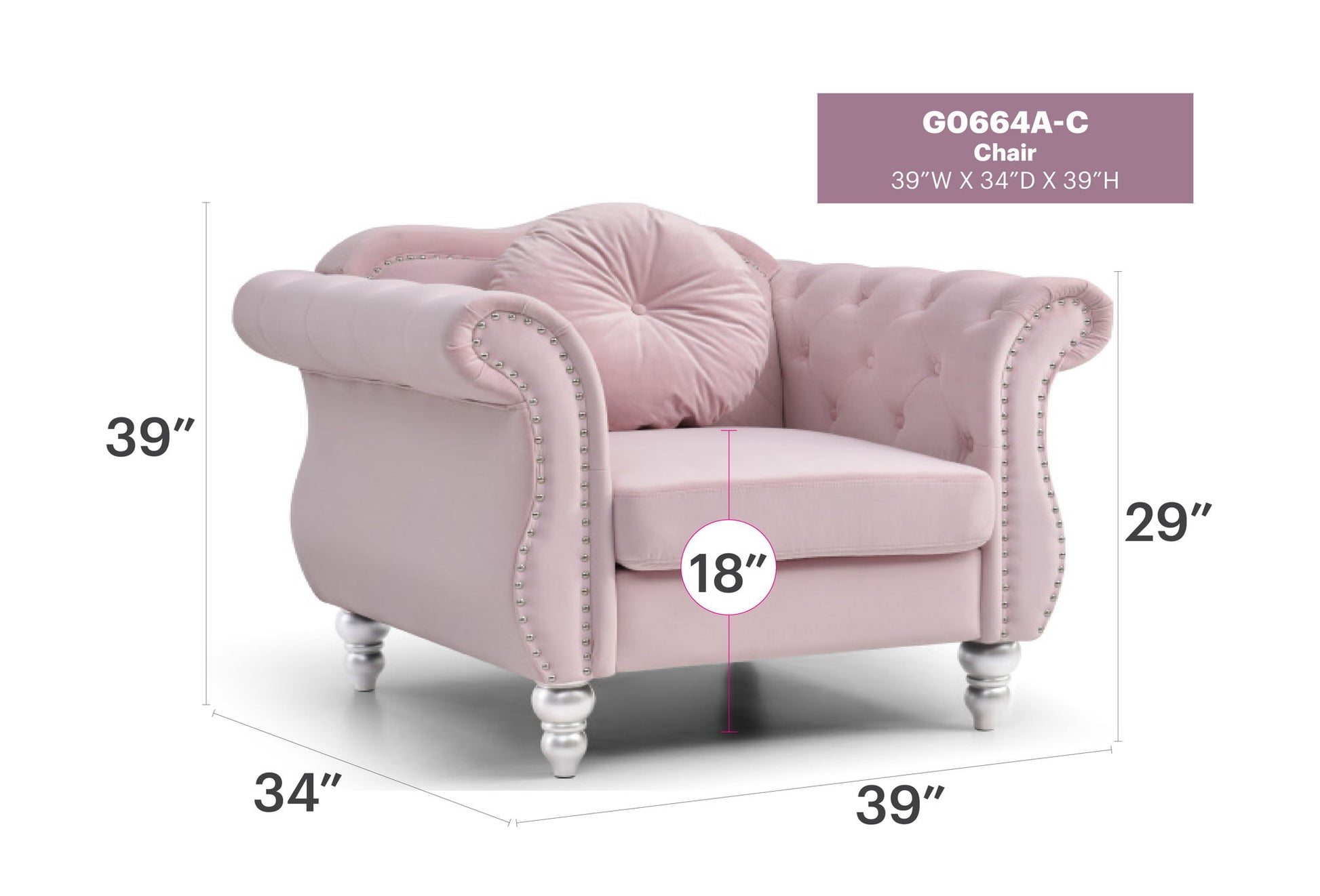 Chic Transitional Flared Arm Chair - Best Buy Furniture