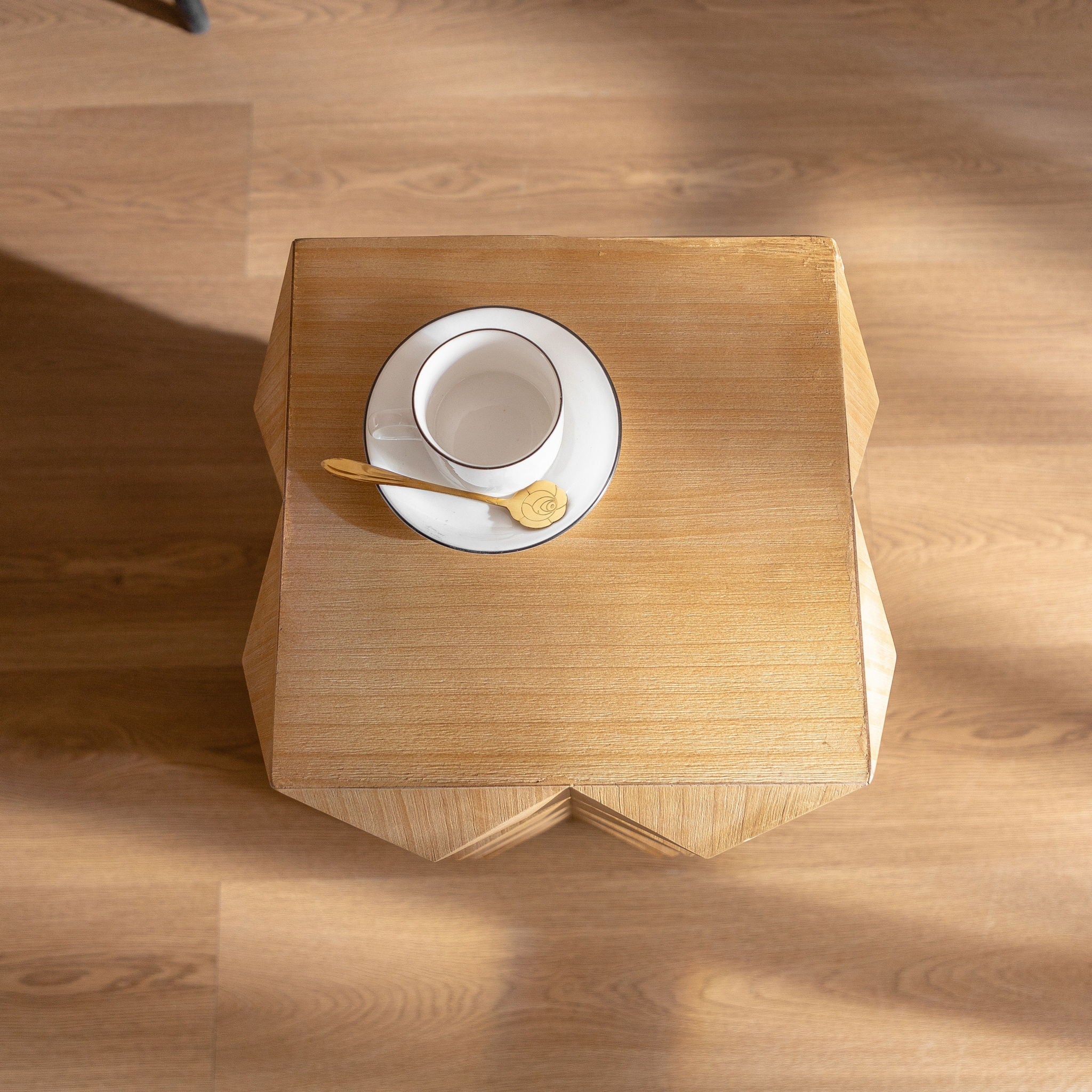 Side Table With 3D Embossed Pattern Design