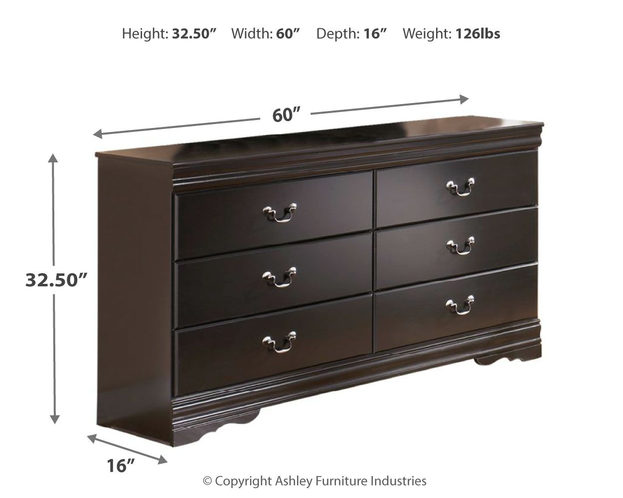 Huey Vineyard - Dresser, Mirror - Black