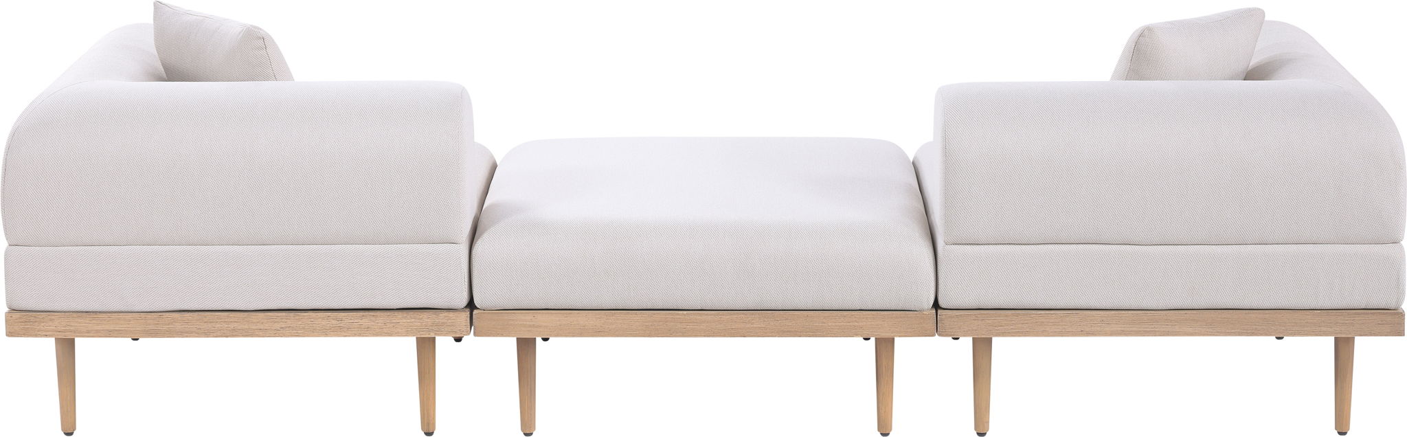 Laguna - 3 Piece 106.5" Outdoor Patio Modular Sofa With Backless Seat