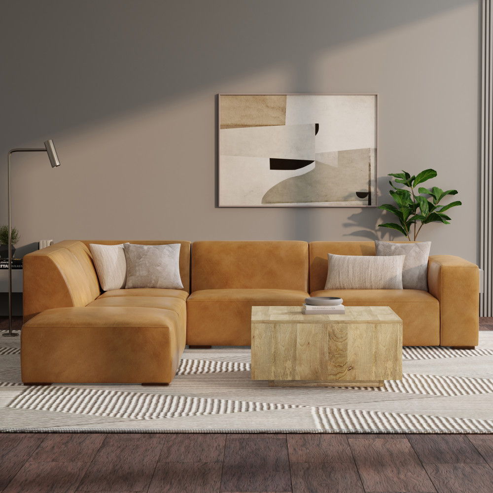 Rex - Handcrafted Sectional Sofa And Ottoman - Best Buy Furniture