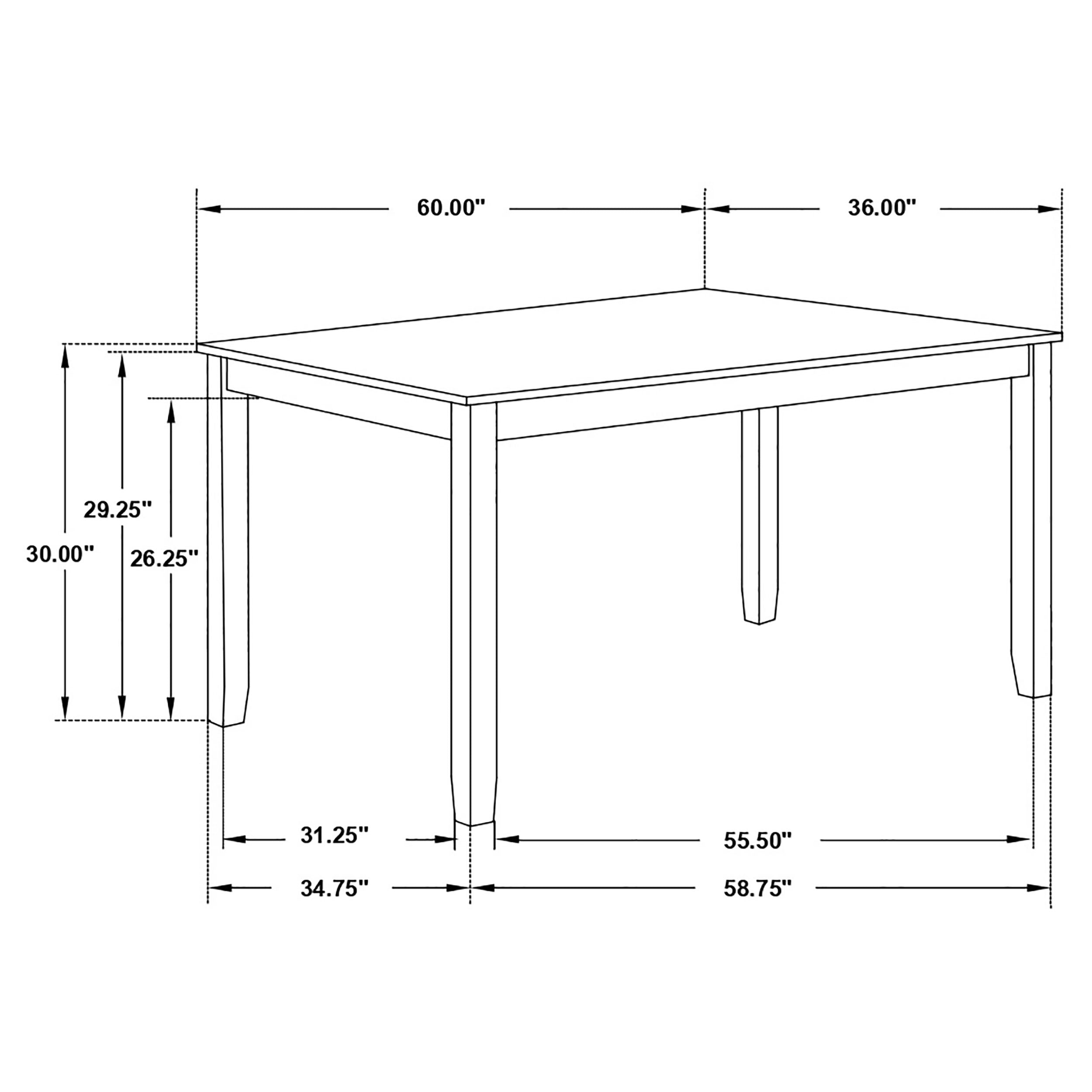 Fortress 7-piece Rectangular Dining Set Vintage Vanilla-CoasterEveryday