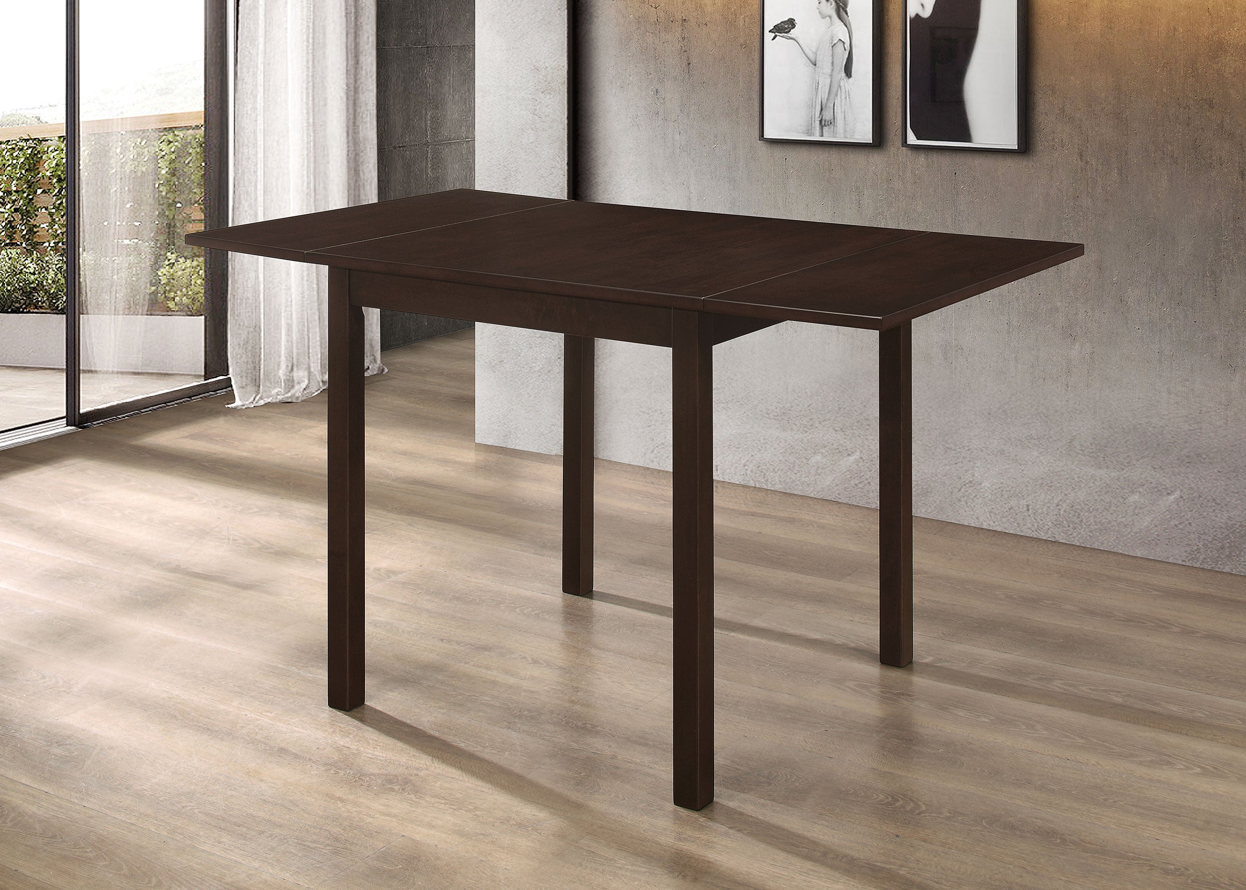 Kelso Rectangular 52-inch Extension Dining Table Cappuccino-CoasterEveryday
