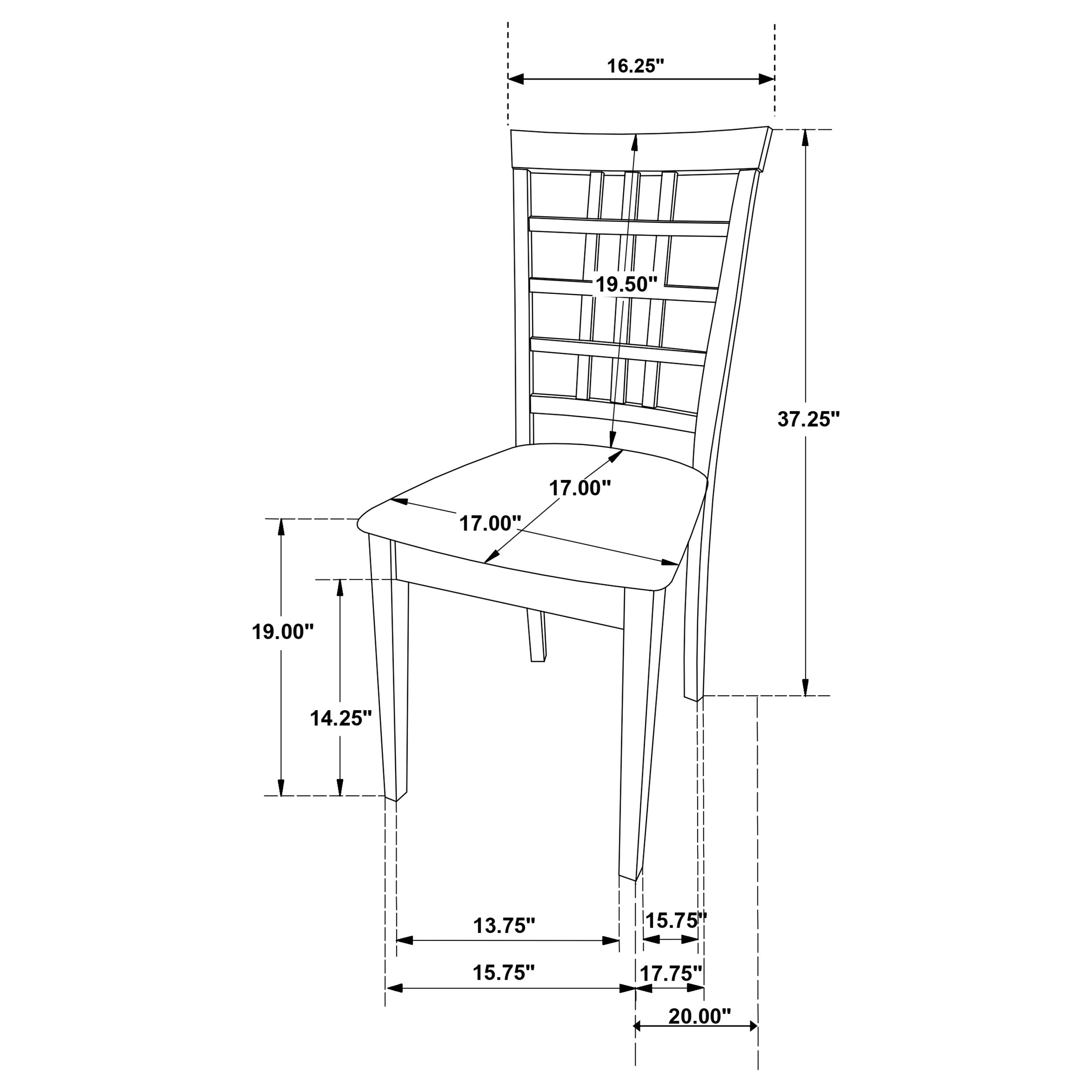 Kelso Lattice Back Dining Side Chair Cappuccino (Set of 2)-CoasterEveryday