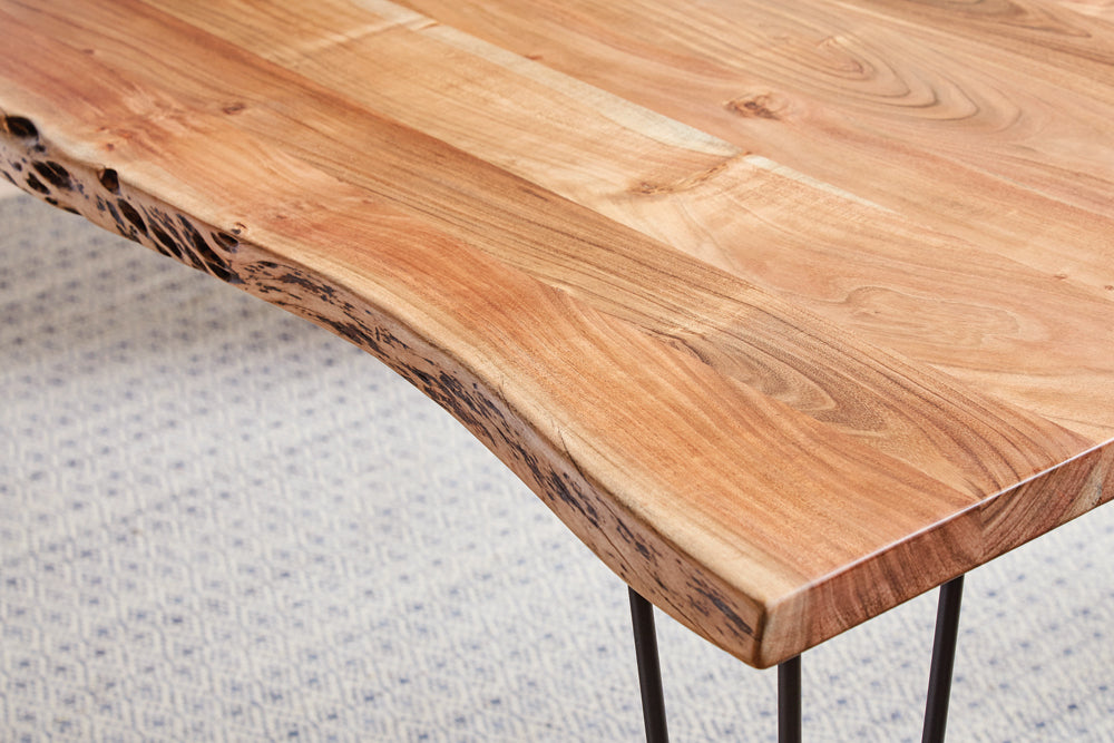 Sherman 71-inch Live Edge Dining Table Natural Acacia-CoasterElevations