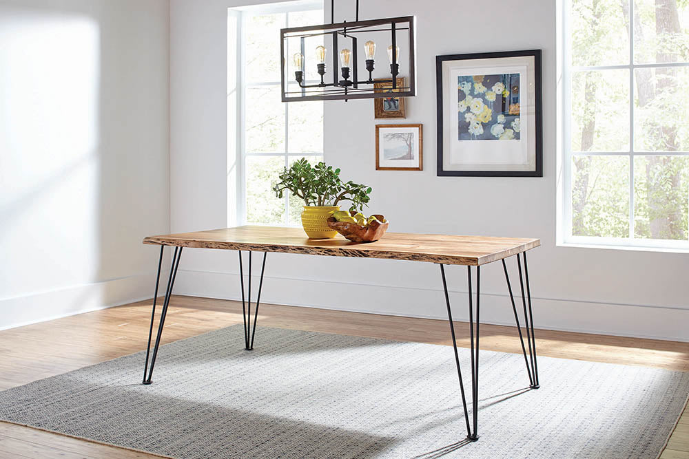 Sherman 71-inch Live Edge Dining Table Natural Acacia-CoasterElevations