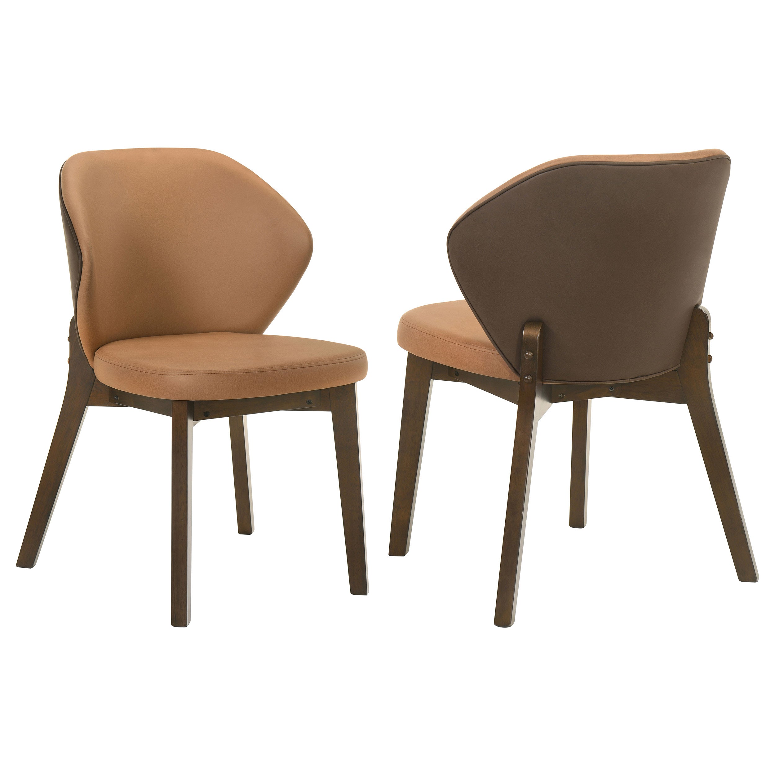Randolph Dining Side Chair Butterscotch and Brown (Set of 2)-