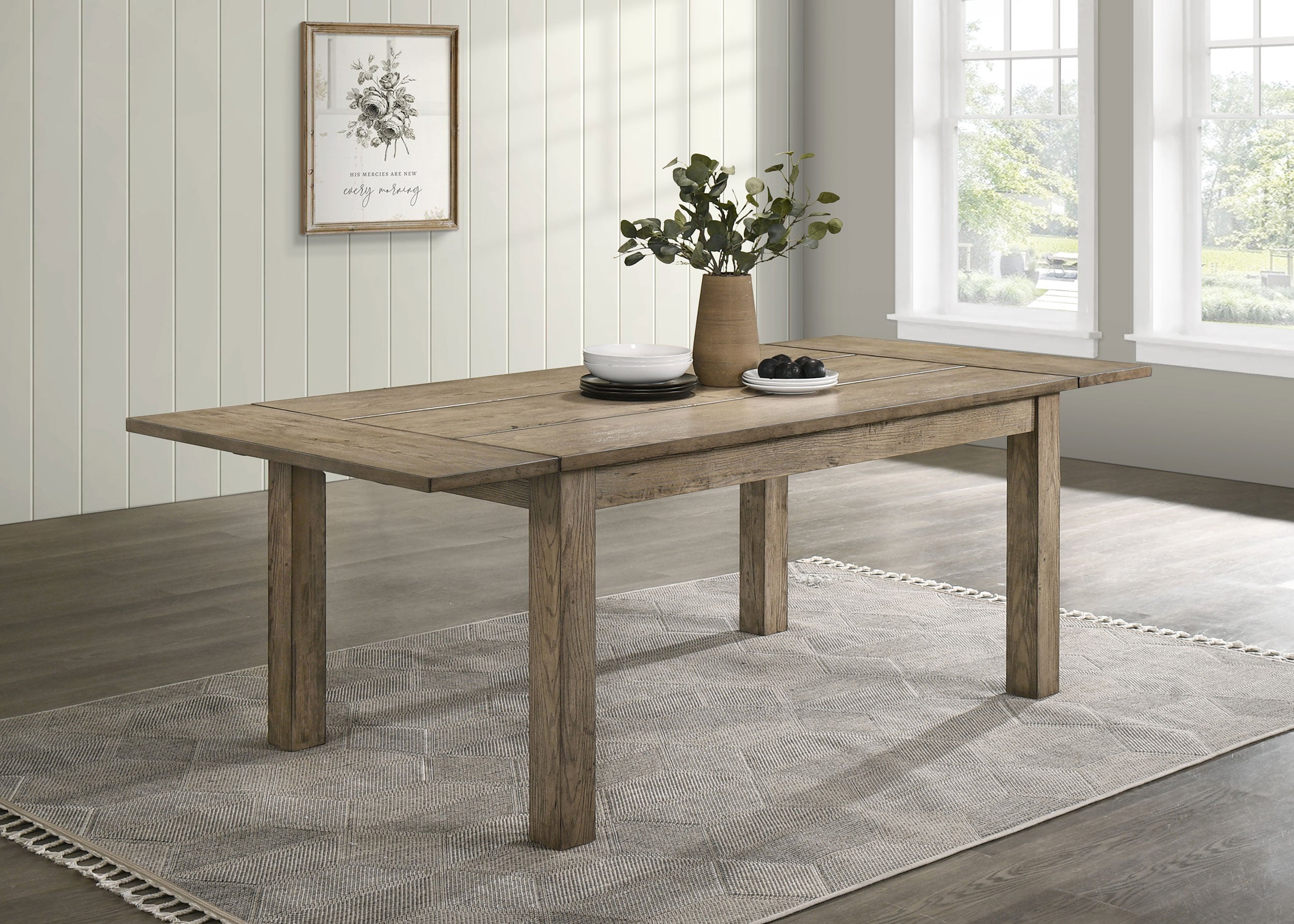 Cardova 87-inch Solid Wood Extension Dining Table Vineyard Oak-