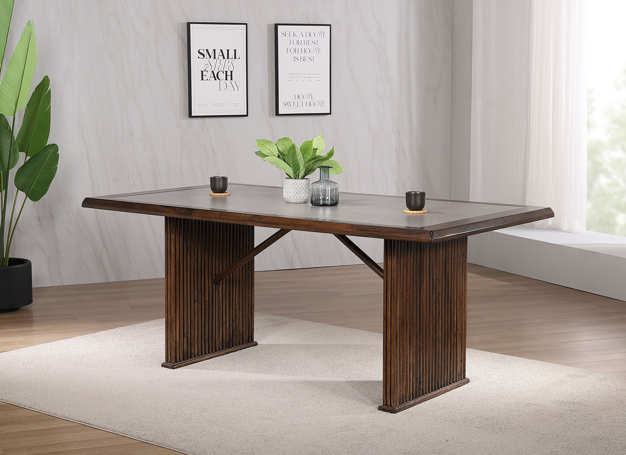 Sherwood 72-inch Rectangular Dining Table Brown-