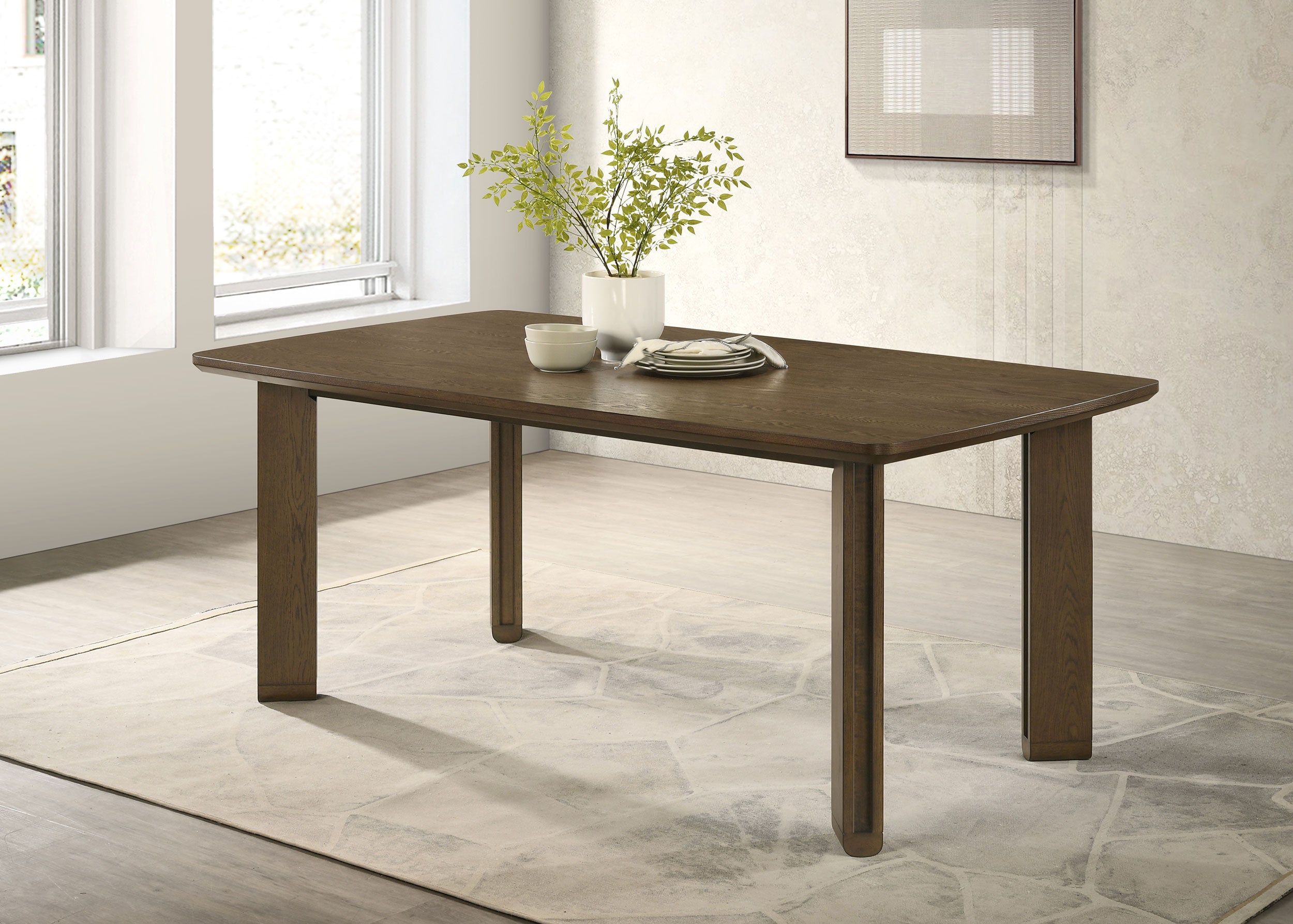 Ottowa 71-inch Rectangular Wood Dining Table Brown-