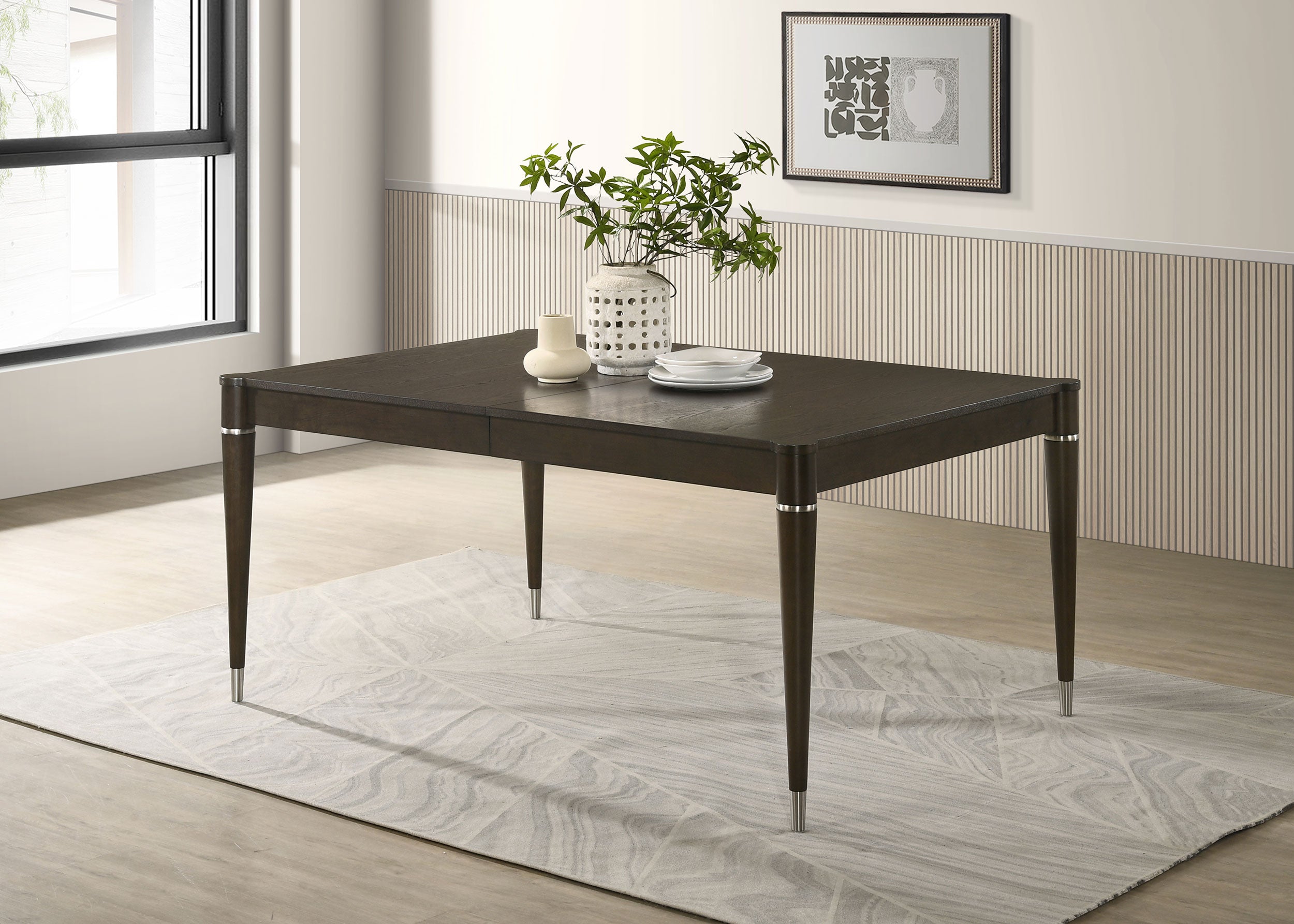Reseda 81-inch Extension Leaf Dining Table Ash Brown-