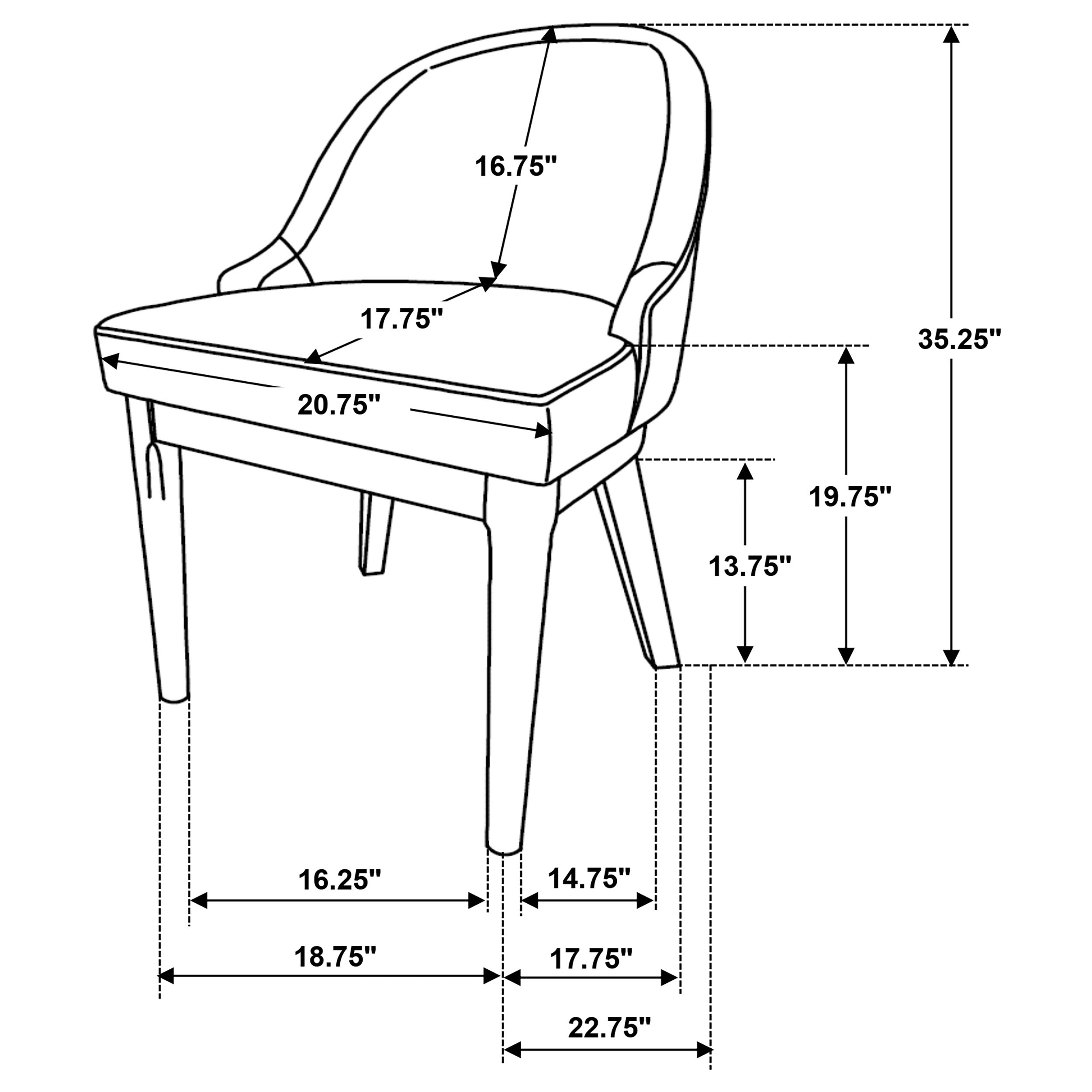Reseda Upholstered Dining Side Chair Beige (Set of 2)-