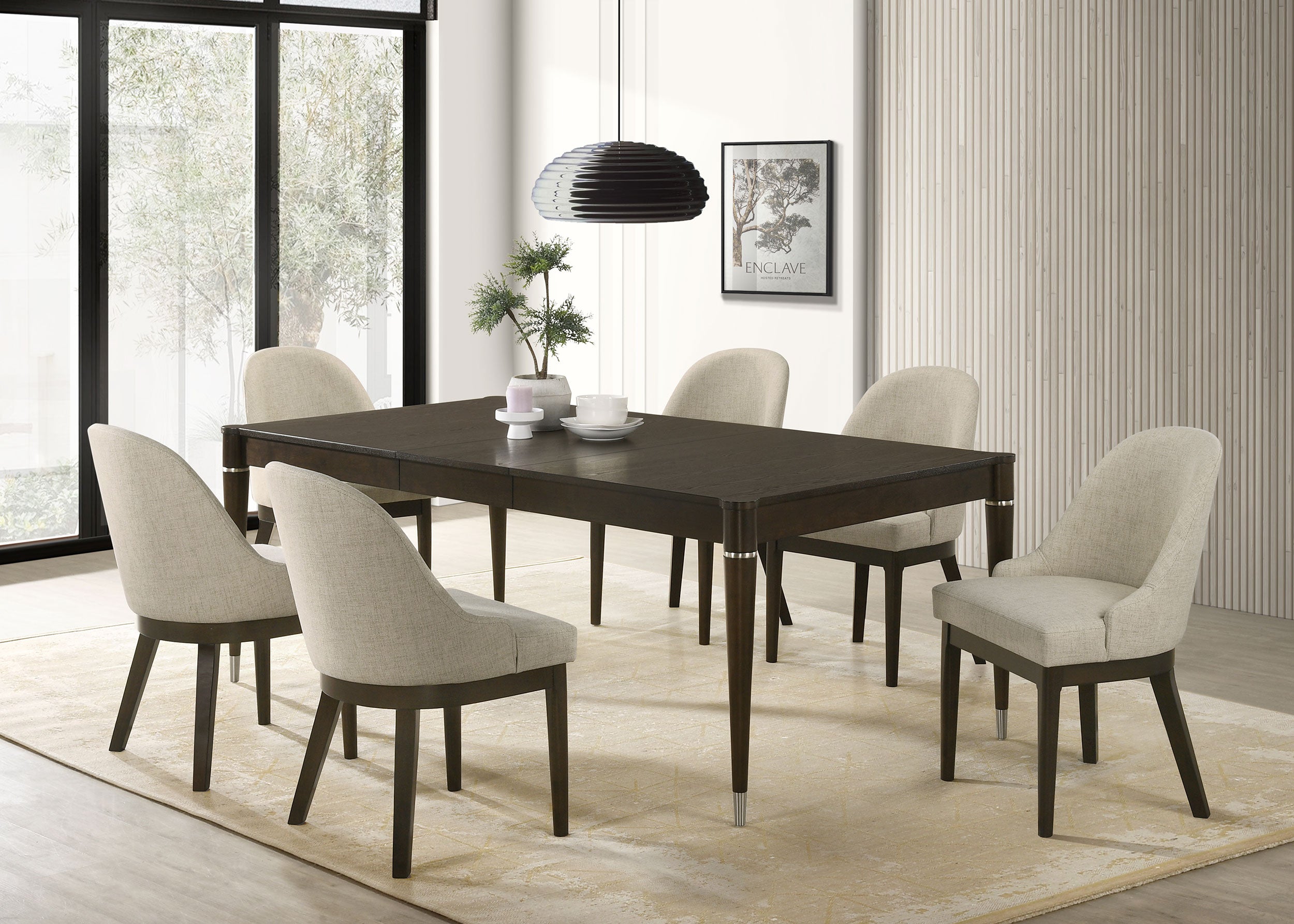 Reseda Upholstered Dining Side Chair Beige (Set of 2)-