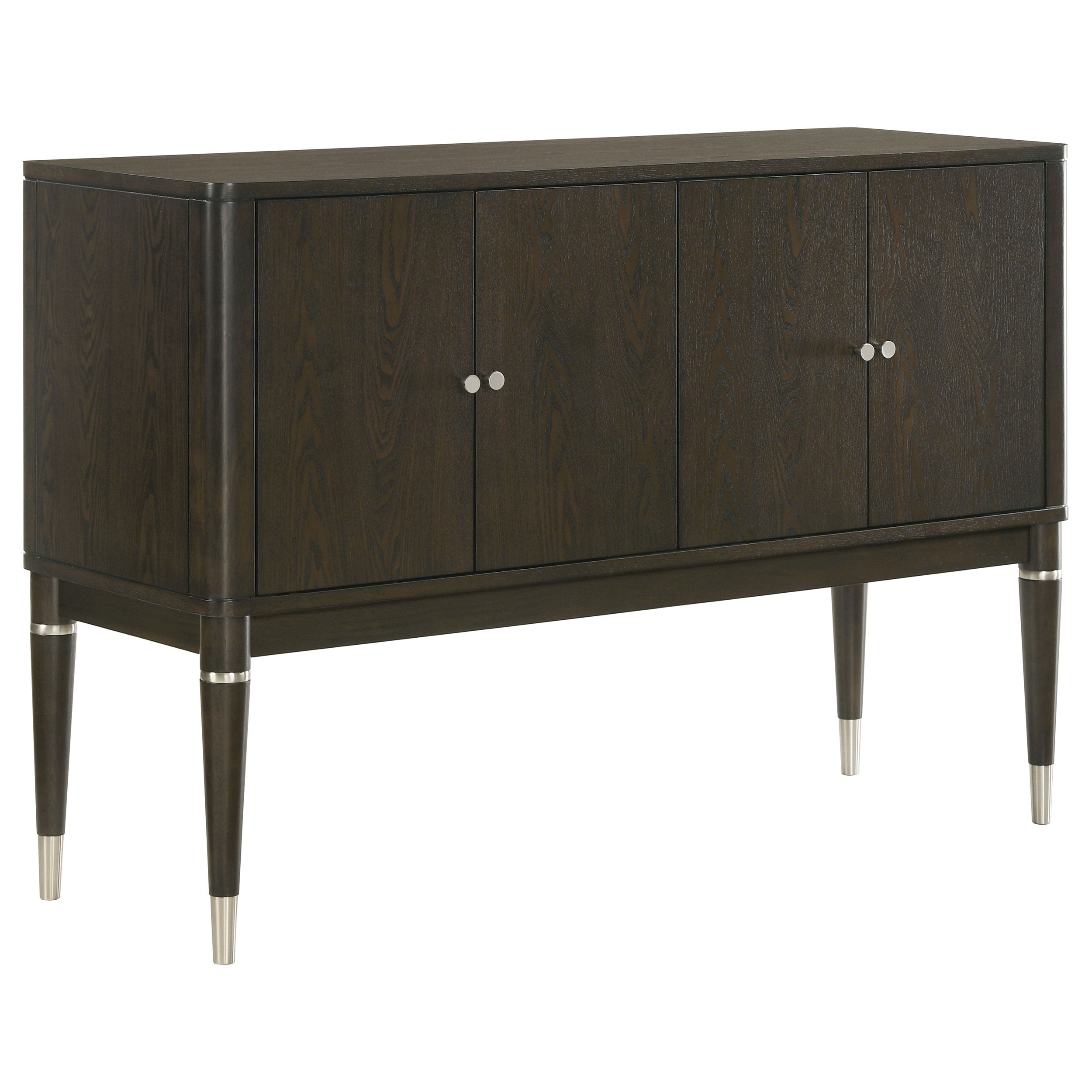 Reseda 4-door Dining Sideboard Server with Shelves Ash Brown-
